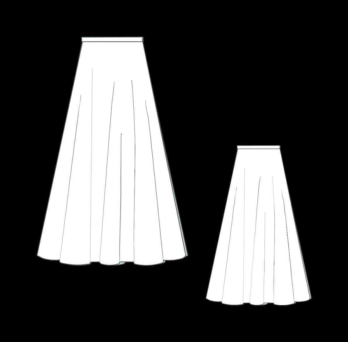 Boho Summer Two Piece Sewing Pattern | Short Top and Long Skirt PDF  2 - 30 A4/A0 - image 2