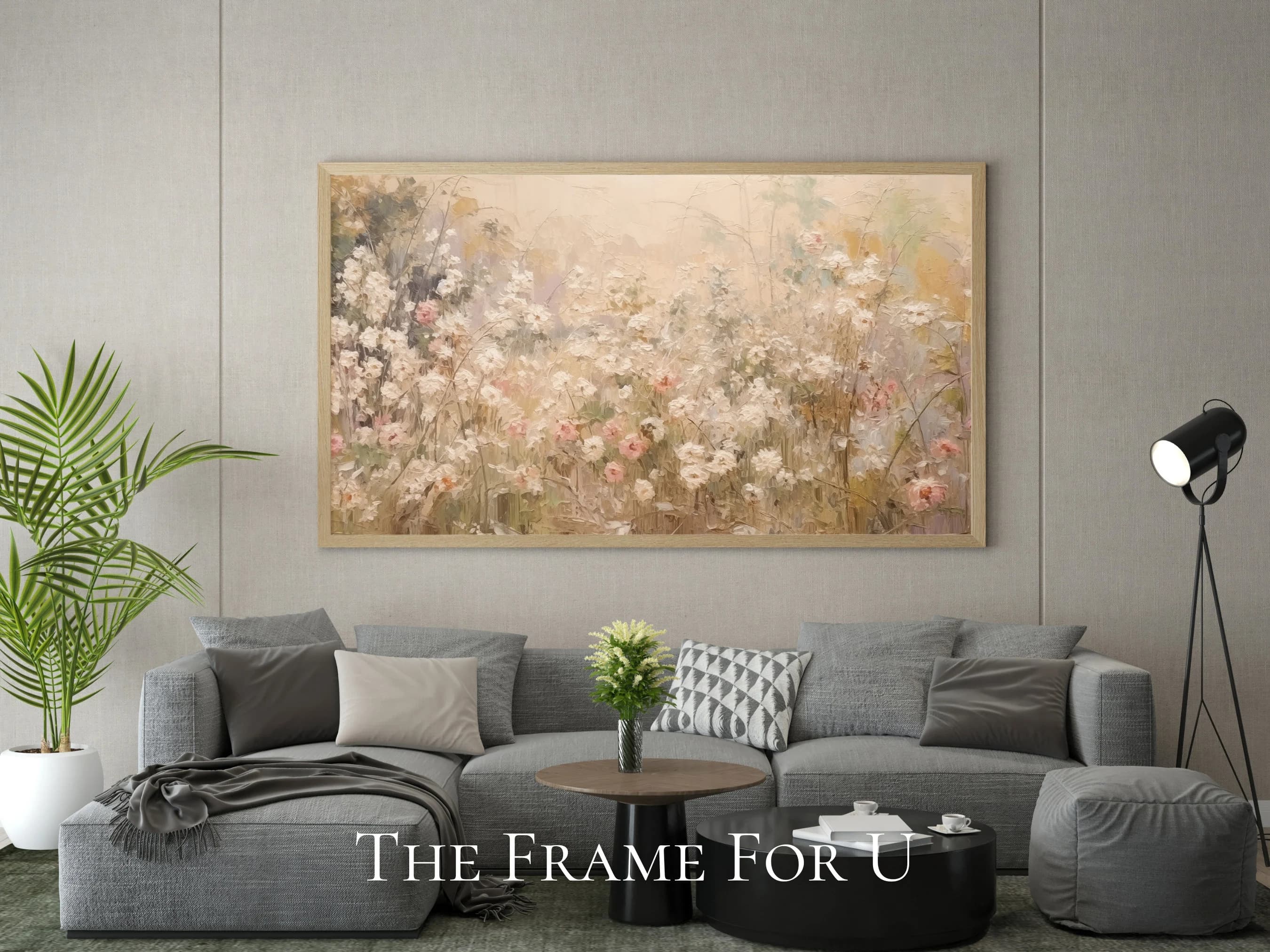 Summer Abstract Flowers Frame TV Art, Vintage Style Wildflowers Painting, Tv Screensaver, Digital Download | TV0255 - image 5