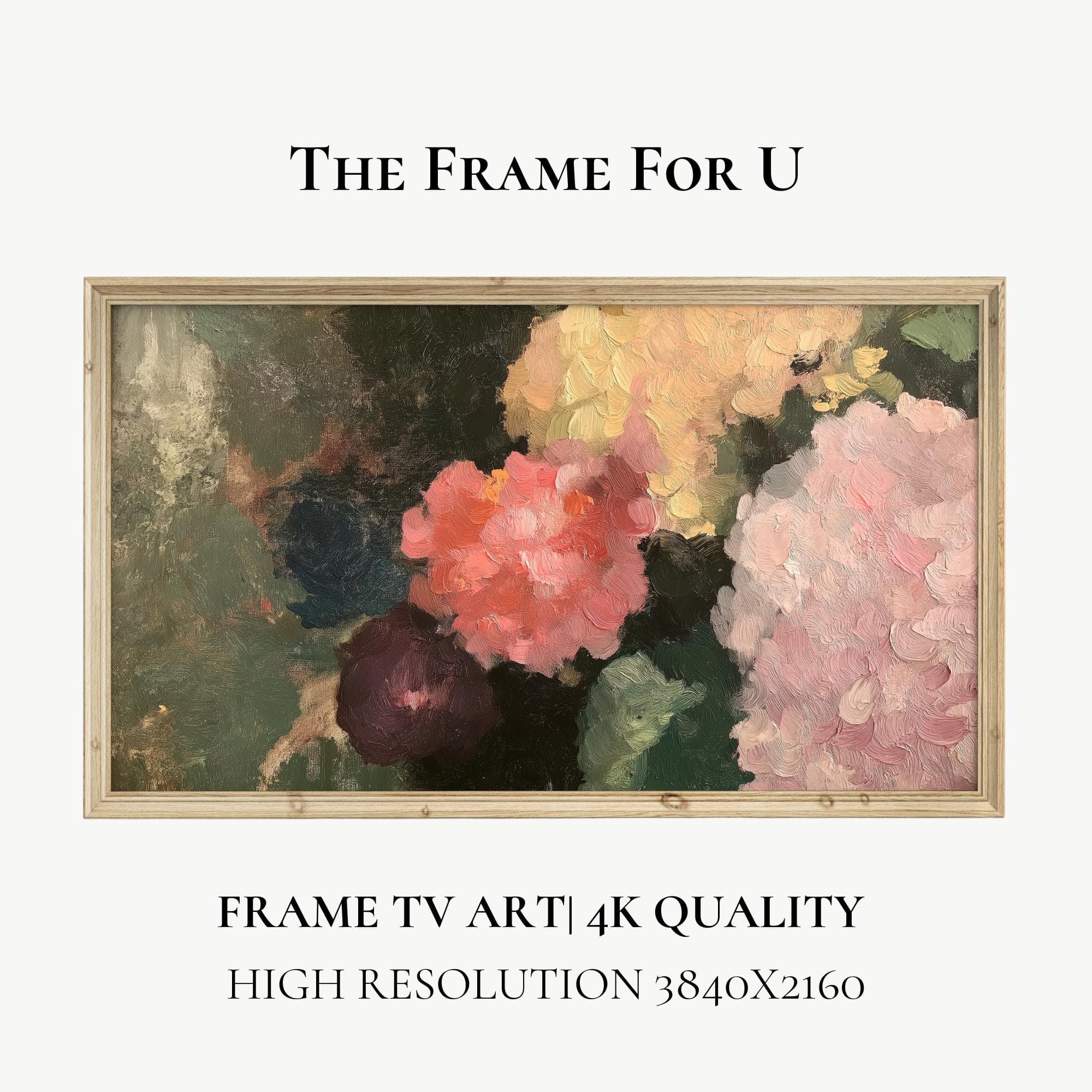 Hydrangea Floral Impressionist Art, Samsung Frame TV Art (Digital Download) TV0288