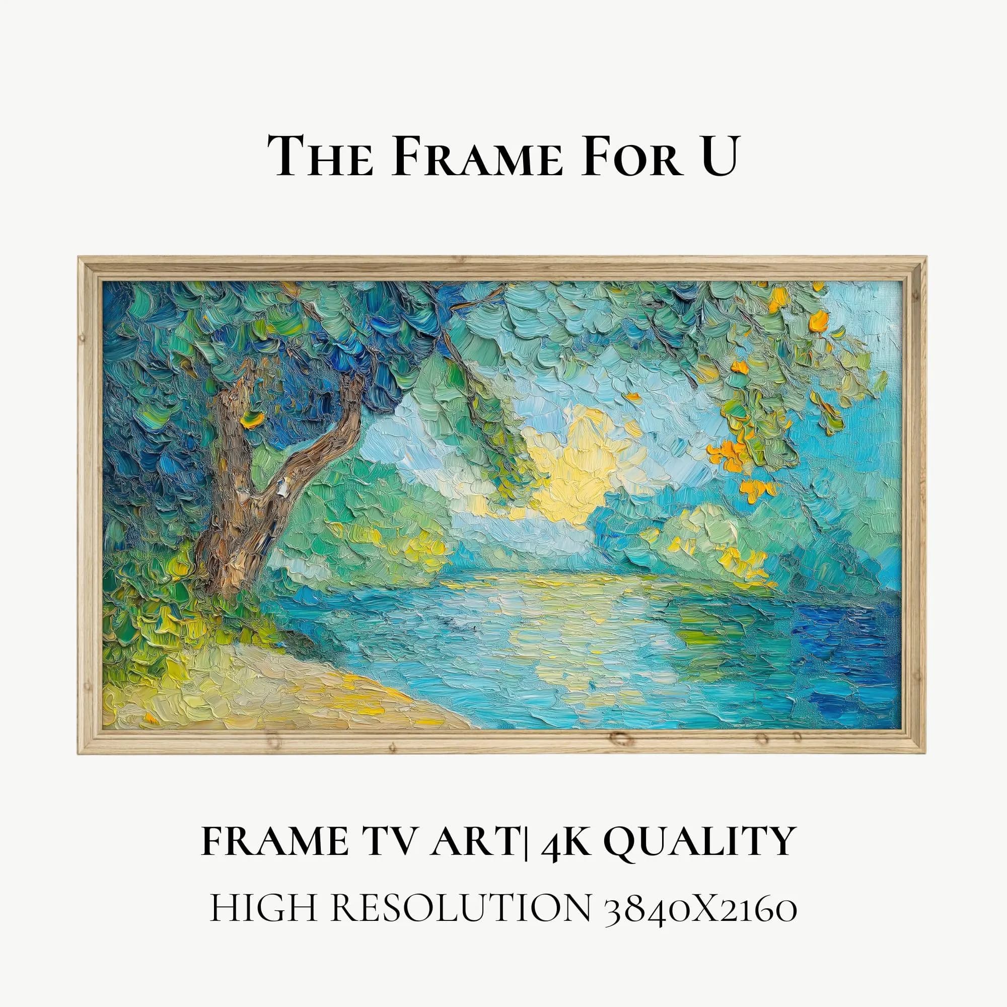 Lake Landscape TV Art, Vibrant Nature Scene (Digital Download) TV0276