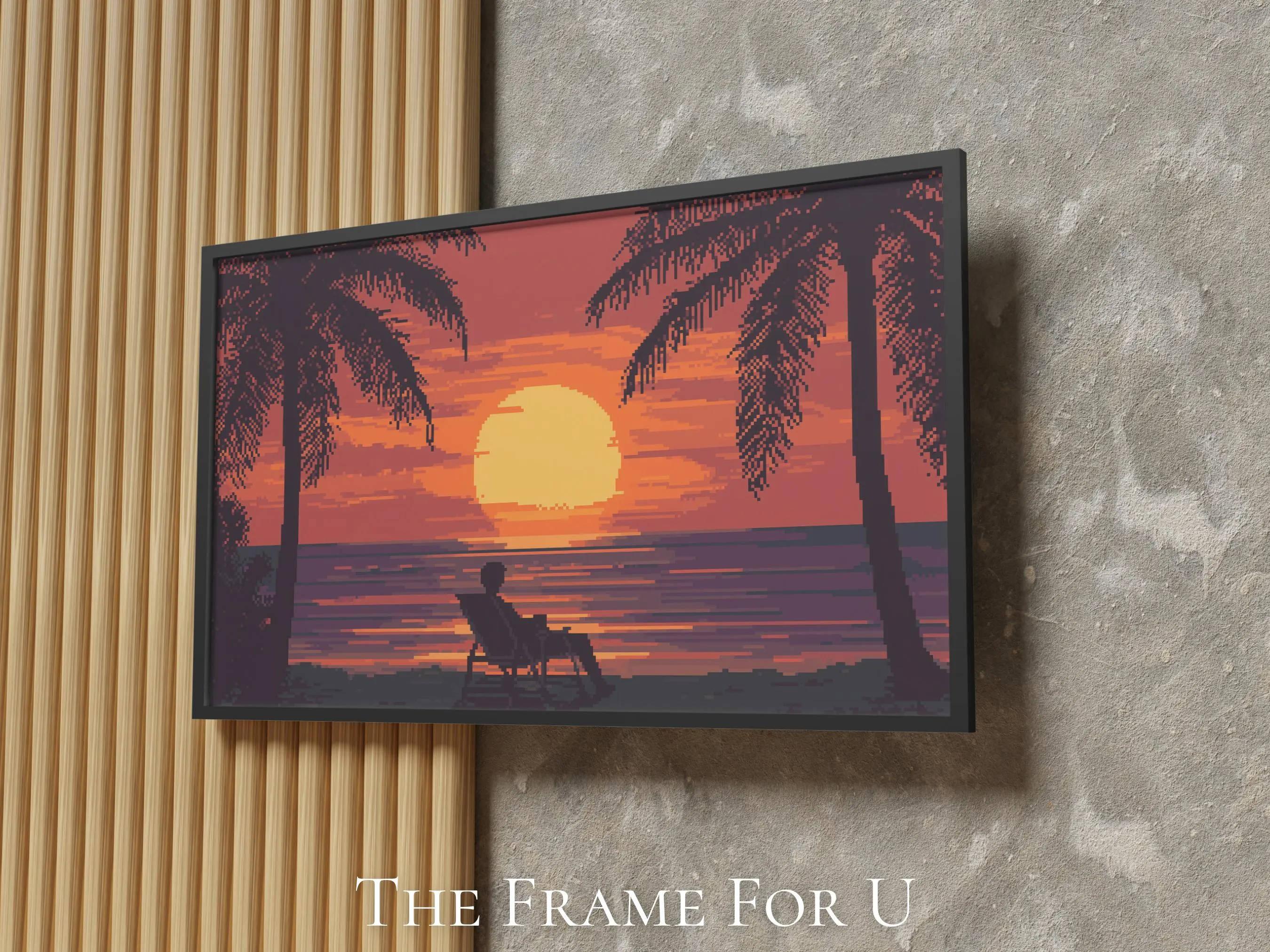 Tropical Sunset Beach Pixel Art for Samsung Frame TV (Digital Download) TV0278 - image 4