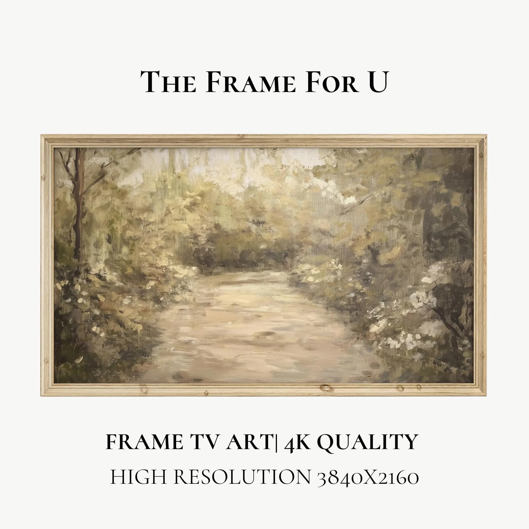Neutral Forest Pathway Art, Summer Frame TV Art (Digital Download) TV0271