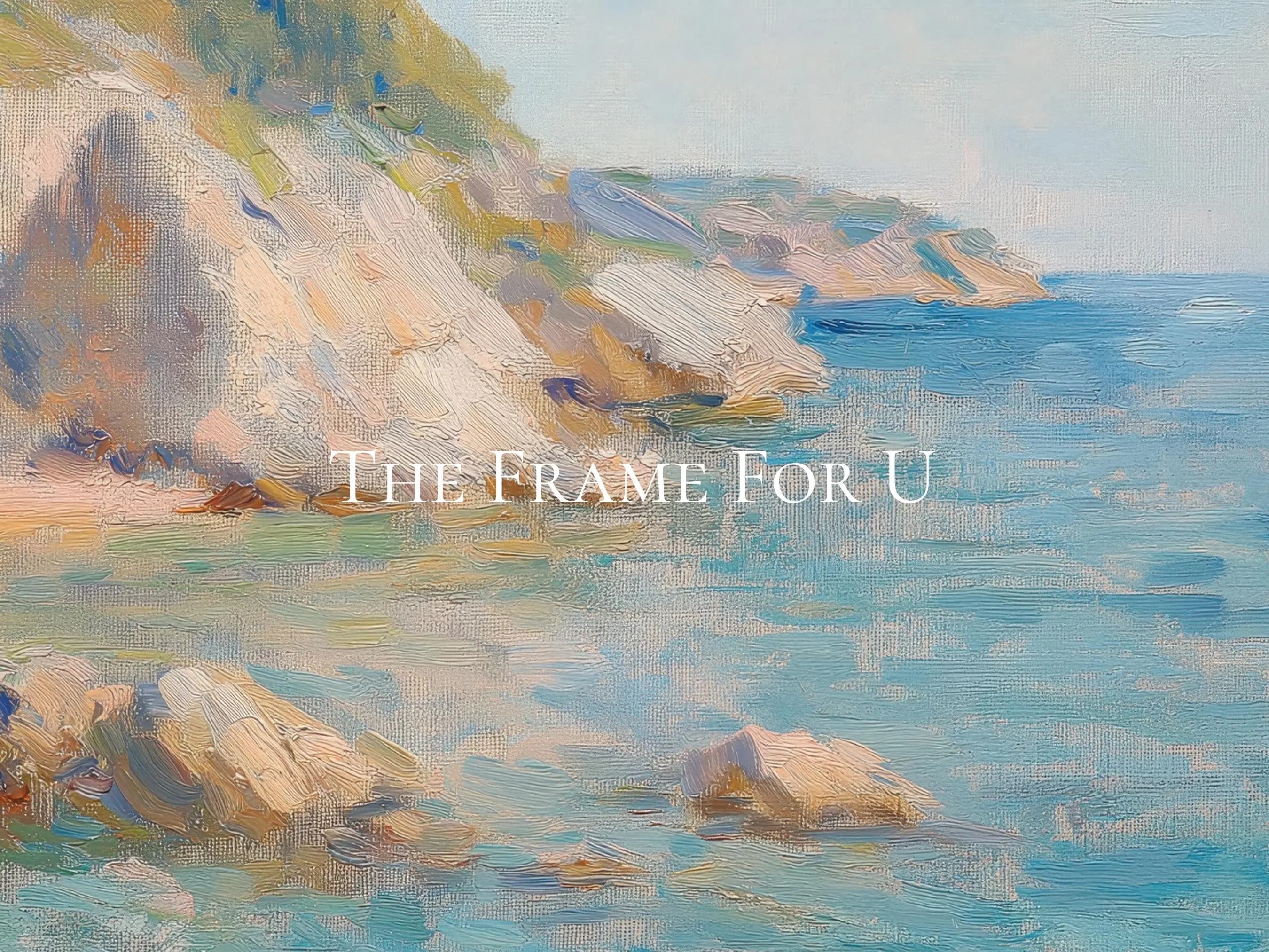 Summer Coastal TV Art - Tranquil Ocean Scene with Cliffs for Samsung Frame TV | Beach House Digital Download | TV0254 - image 3