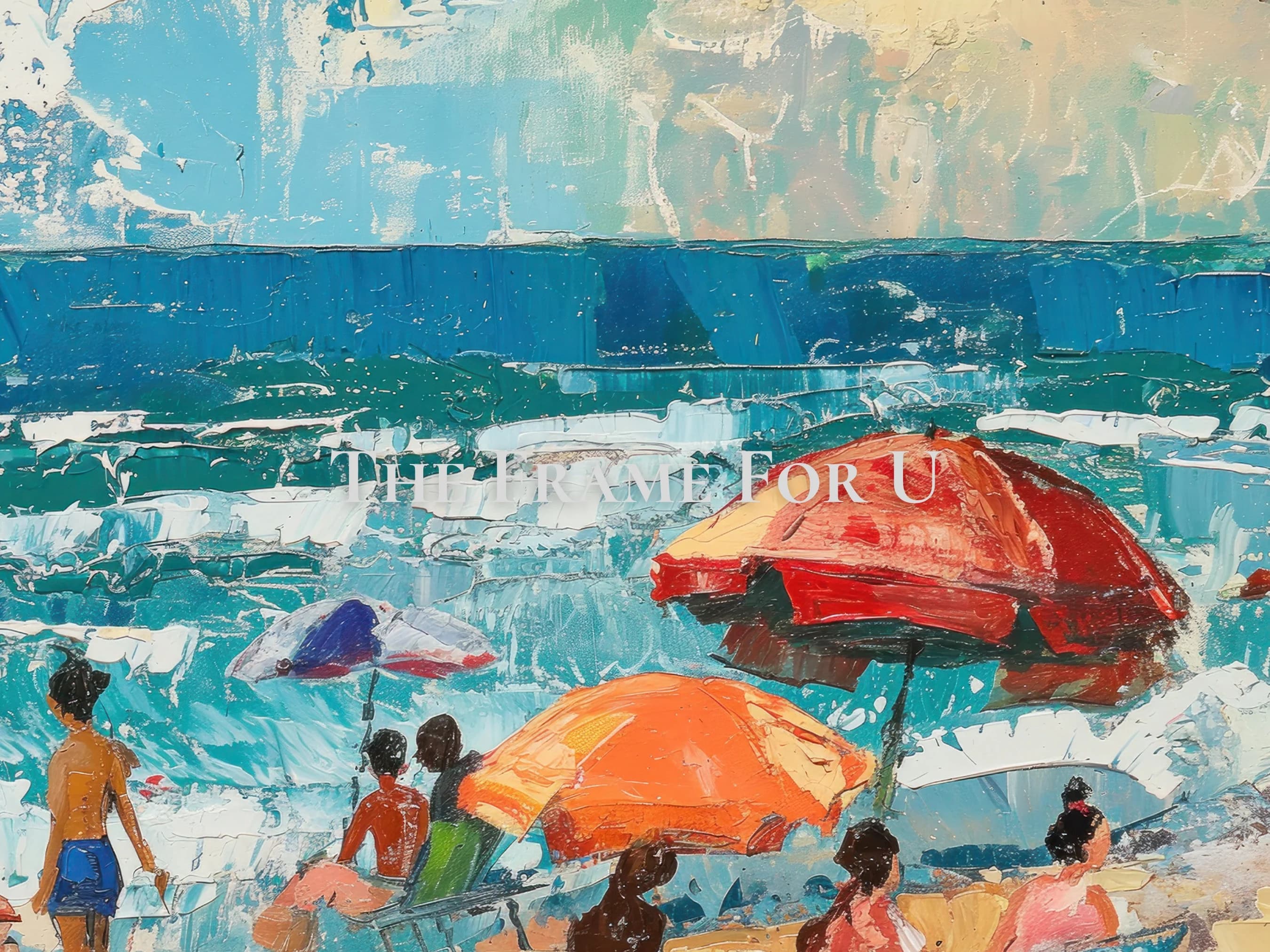 Beach Day Painting for Samsung Frame TV, Coastal Summer Art (Digital Download) TV0296 - image 3