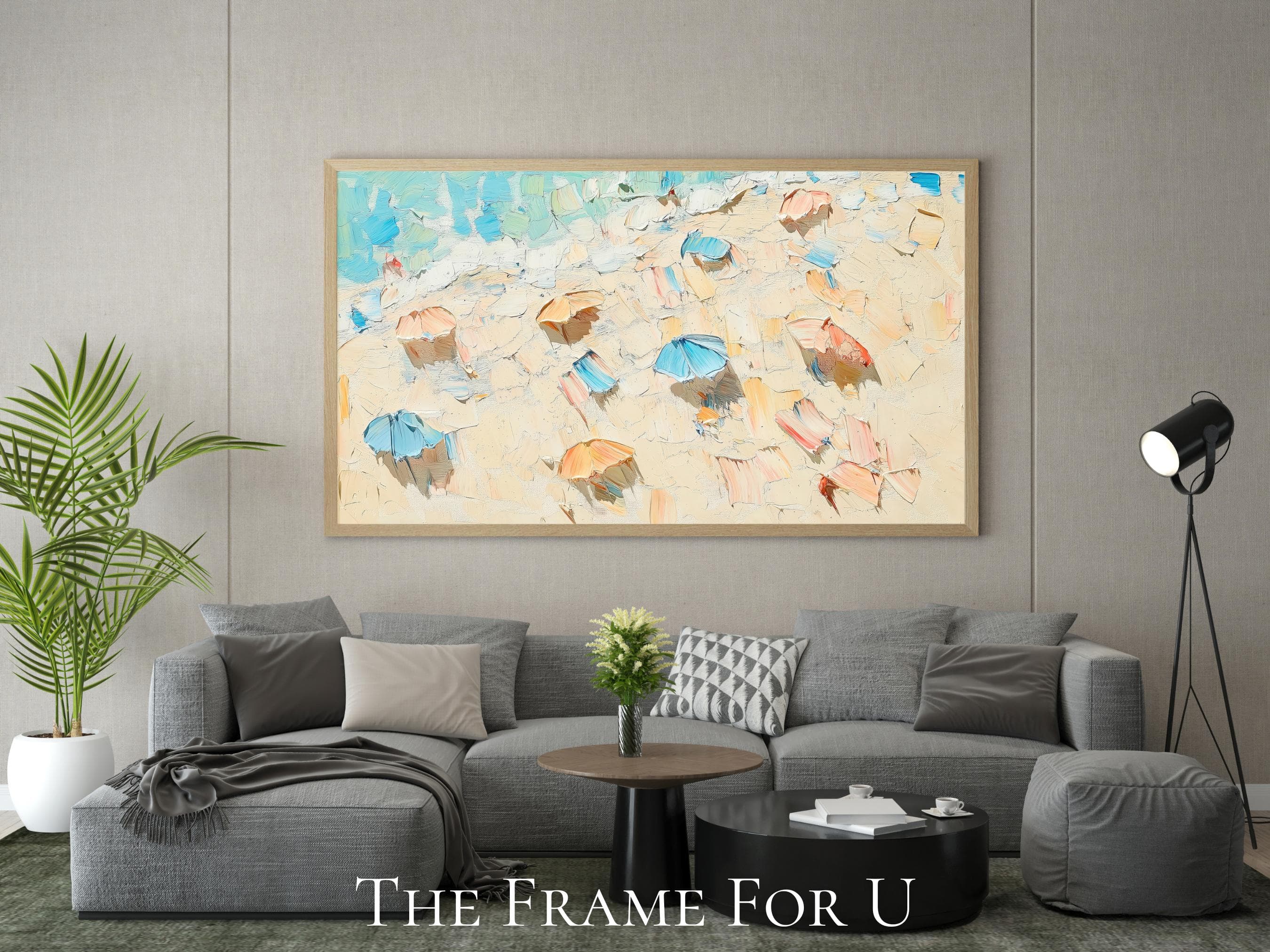 Abstract Beach Umbrellas Art, Summer Samsung Frame TV (Digital Download) TV0277 - image 5