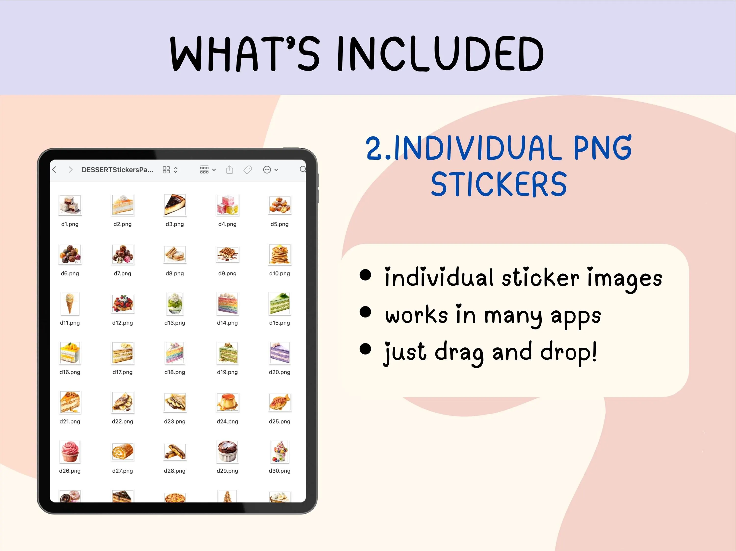 Cute Dessert Digital Sticker Pack | Strawberry & Croissant Food Graphics | Kawaii Recipe Journal Stickers - image 4