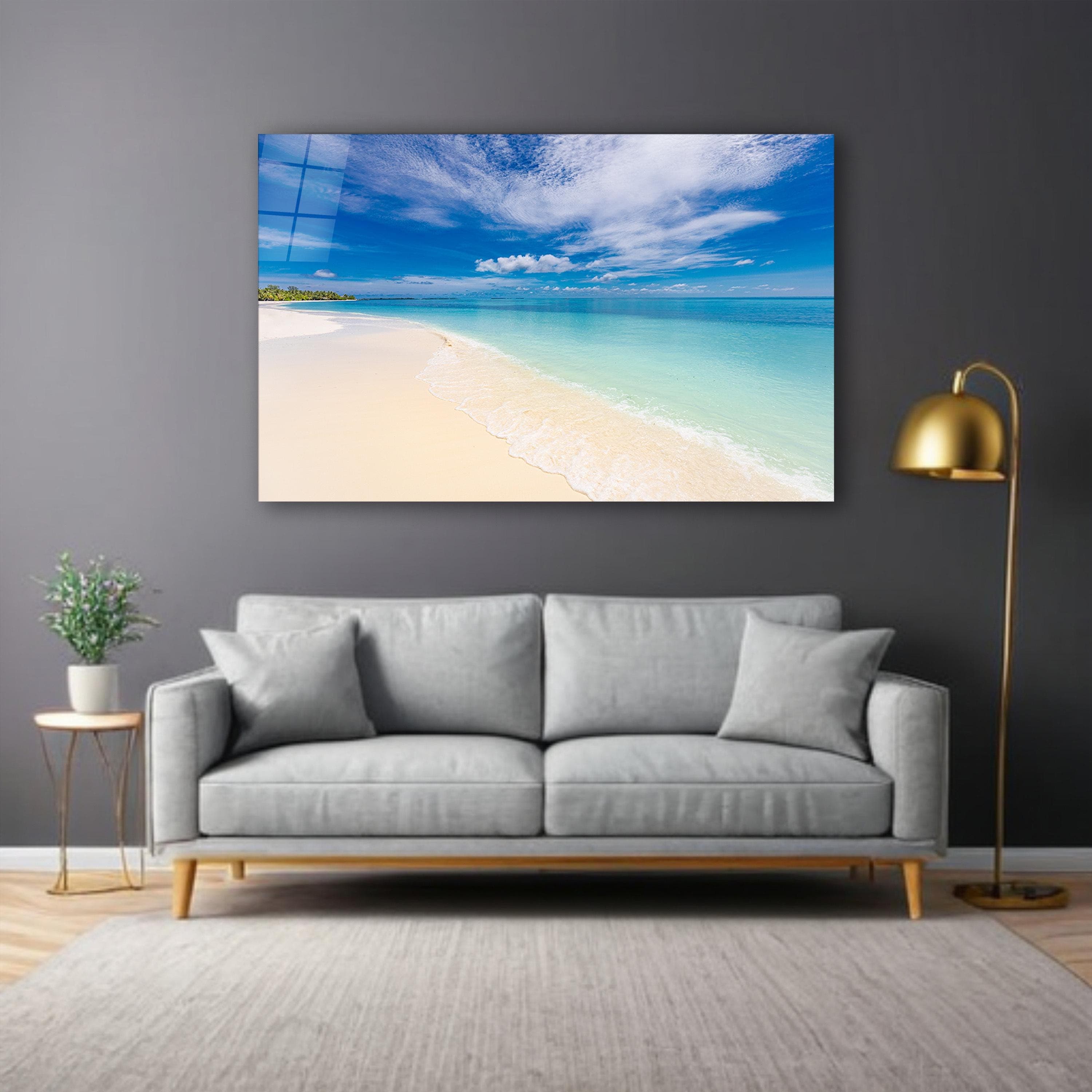 Tropical Beach Glass Wall Art, Serene Blue Ocean Tempered Glass Decor, Coastal Glass Print, Living Room Art, Mother’s Day Gift, Wall Hanging, Relaxing Beach Inspired Art, Stunning Ocean Glass Decor, Coastal Home Wall Art, Vibrant Beach and Ocean Glass Print, Serene Coastal Decor for Living Room, Modern Tropical Art for Home, Perfect Gift for Beach Lovers, Calm and Peaceful Ocean-Themed Wall Art, Beautiful Glass Print for Coastal Style Homes, Ideal Mother’s Day Gift for Nature & Ocean Enthusiasts