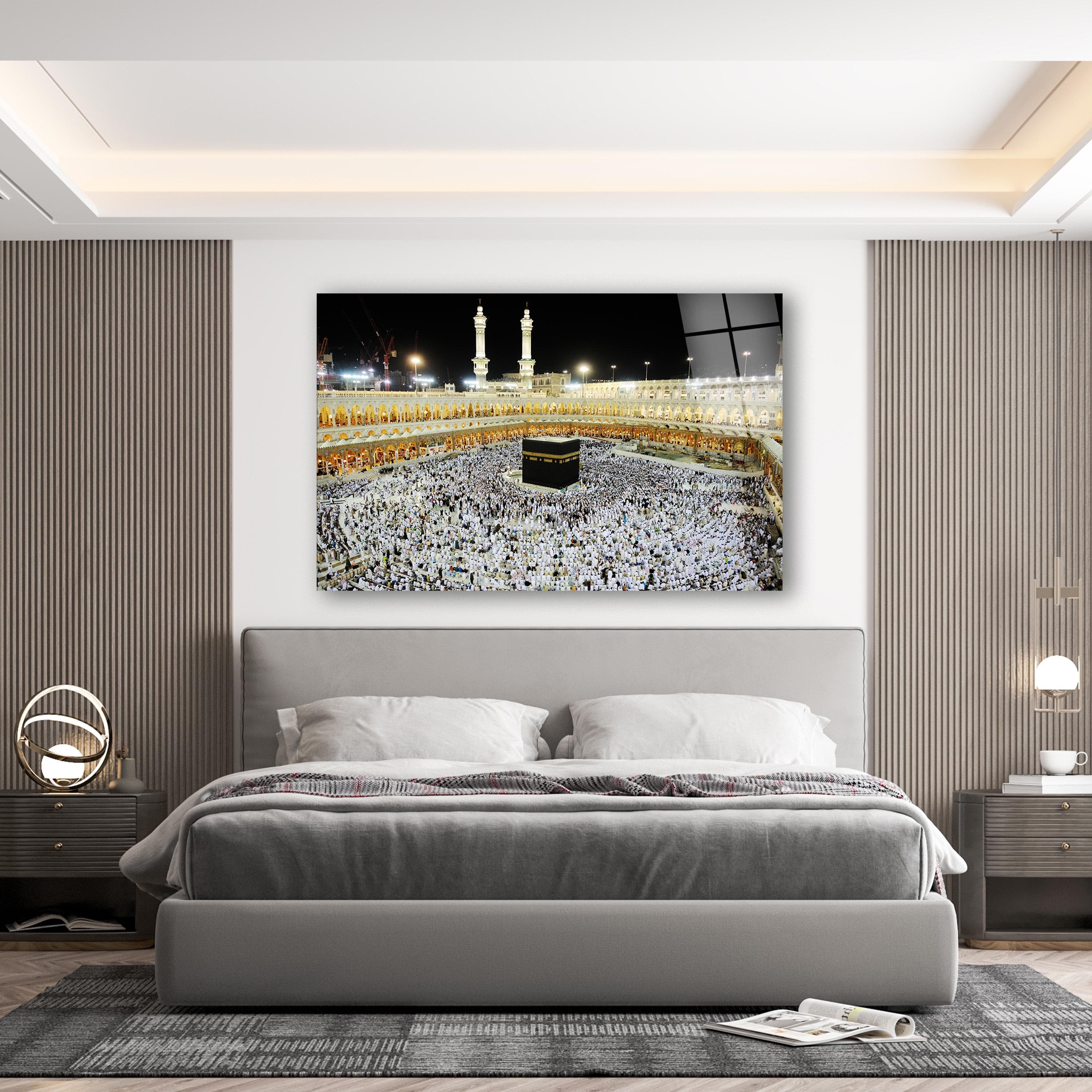 The Kaabah Glass Wall Art, Mecca Tempered Glass Decor, Islamic Gifts, Muslim Wall Art, Saudi Arabia Wall Decor, Wall Hangings, Home Decor