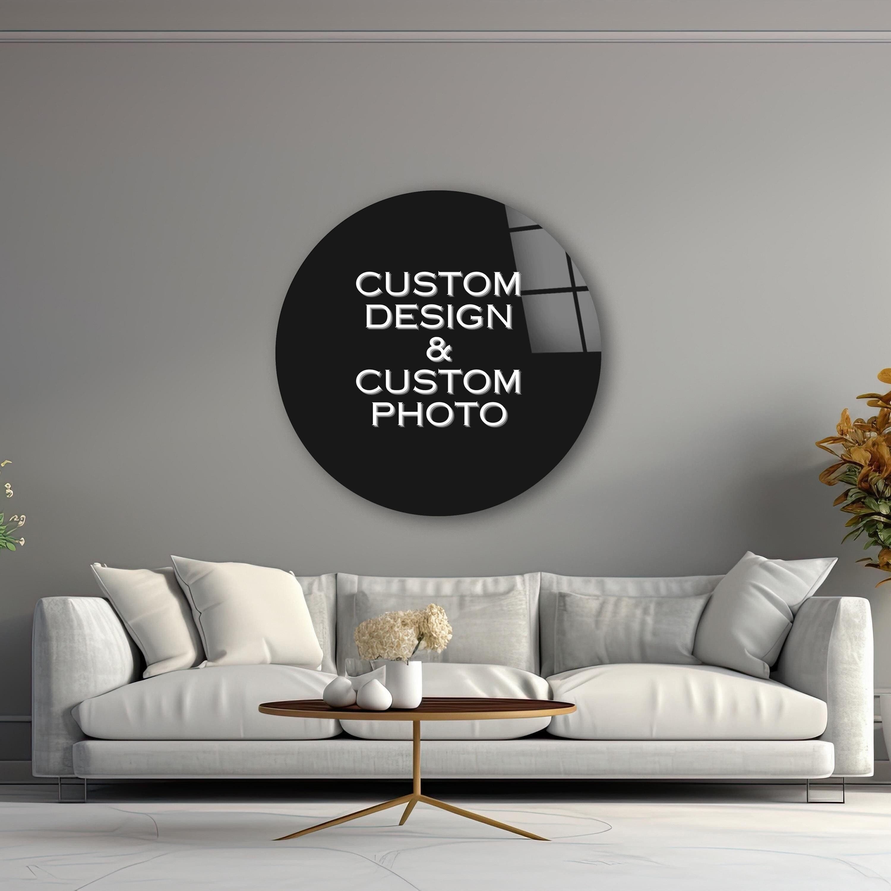 Custom Round Glass Print Wall Art, Personalized Tempered Glass Decor, Customized Wall Hanging, Birthday Gifts, Gifts For Her, Gifts For Him