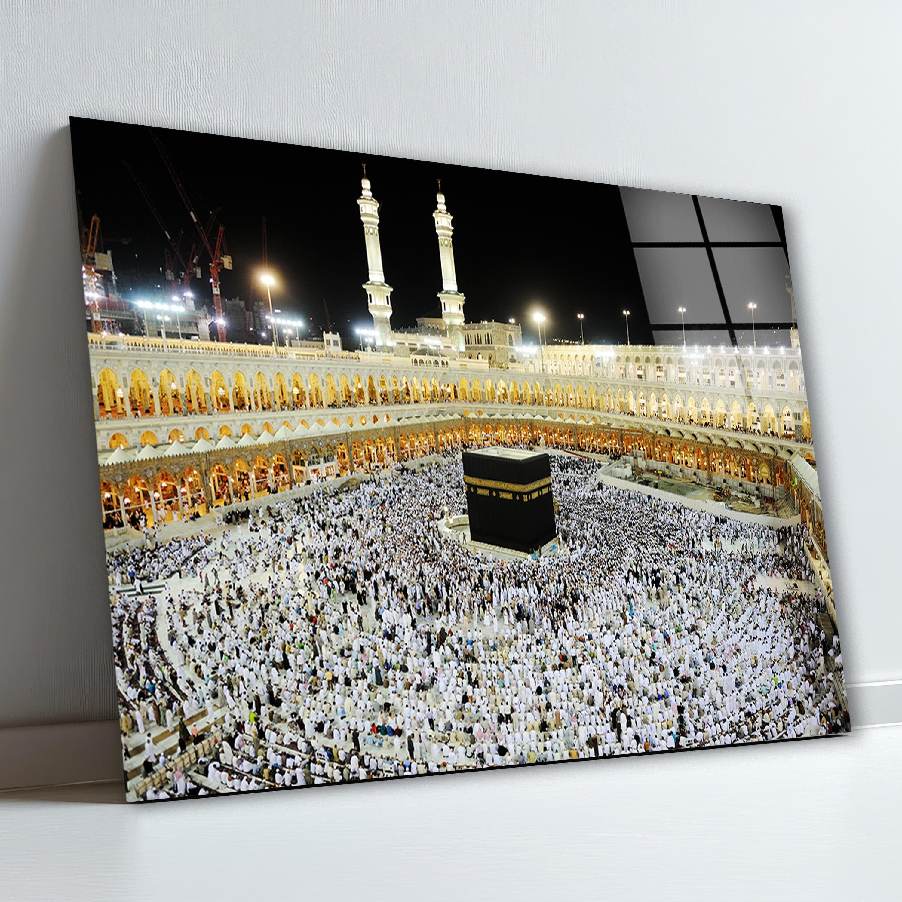The Kaabah Glass Wall Art, Mecca Tempered Glass Decor, Islamic Gifts, Muslim Wall Art, Saudi Wall Decor, Wall Hangings, Anniversary Gift