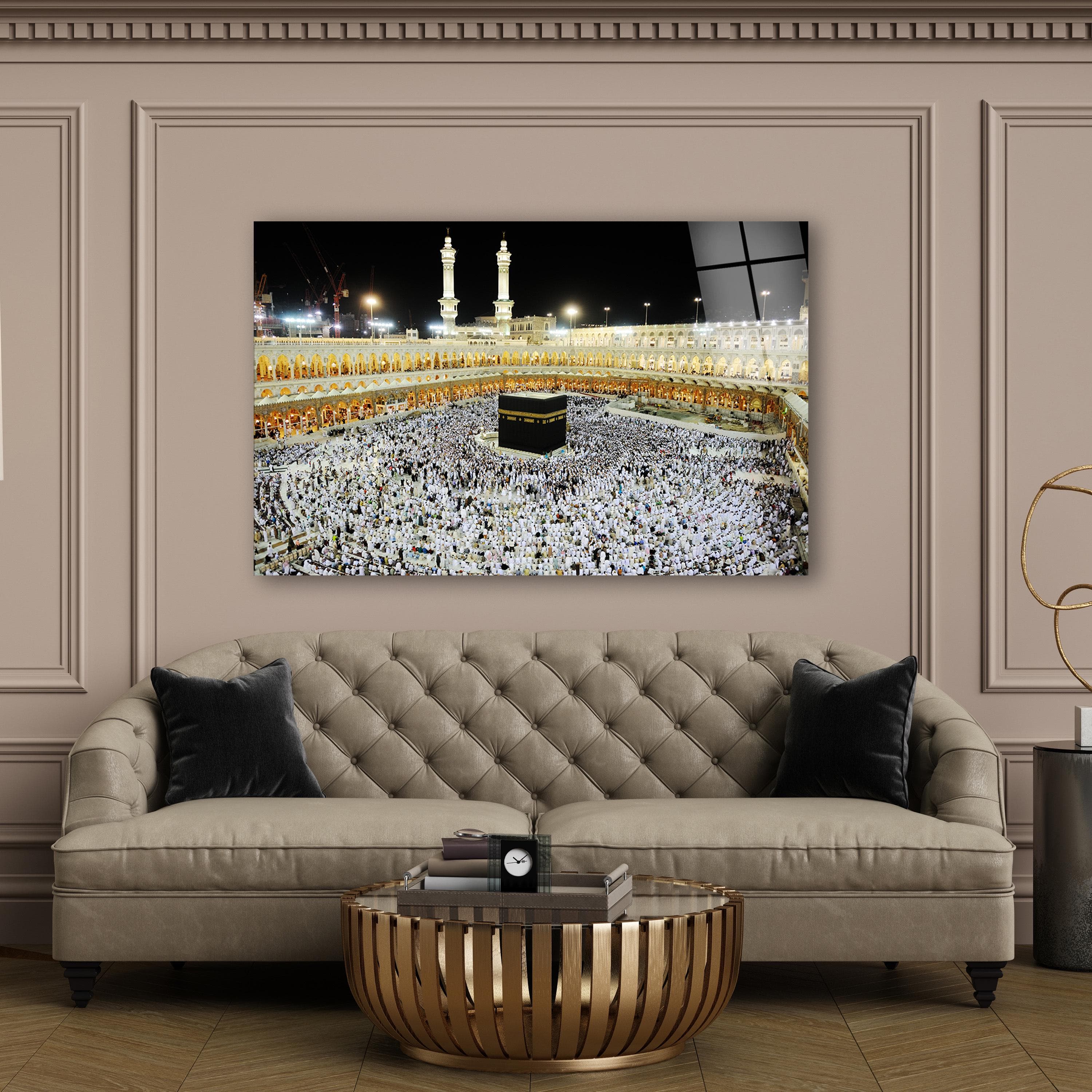 The Kaabah Glass Wall Art, Mecca Tempered Glass Decor, Islamic Gifts, Muslim Wall Art, Saudi Arabia Wall Decor, Wall Hangings, Home Decor