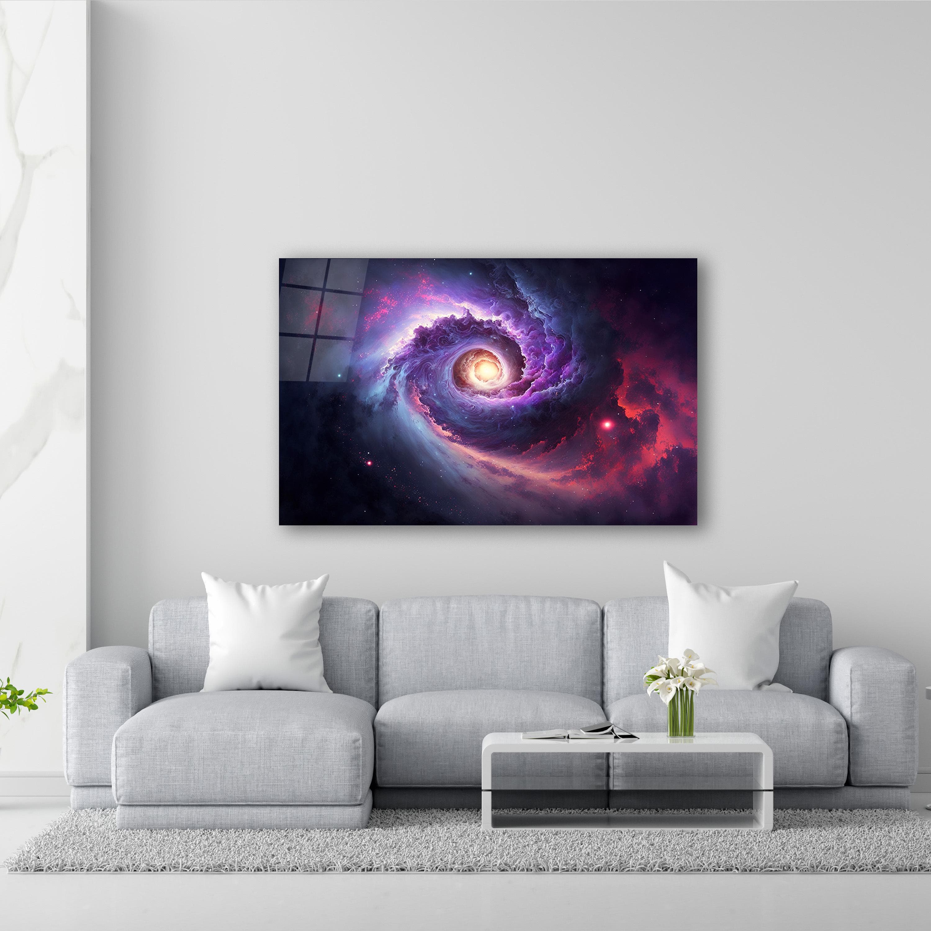 Galaxy Tempered Glass Wall Art, Space Wall Decor, Cosmos Wall Art, Graduation Gifts, Office Wall Art, Interior Design Ideas, Wall Hangings