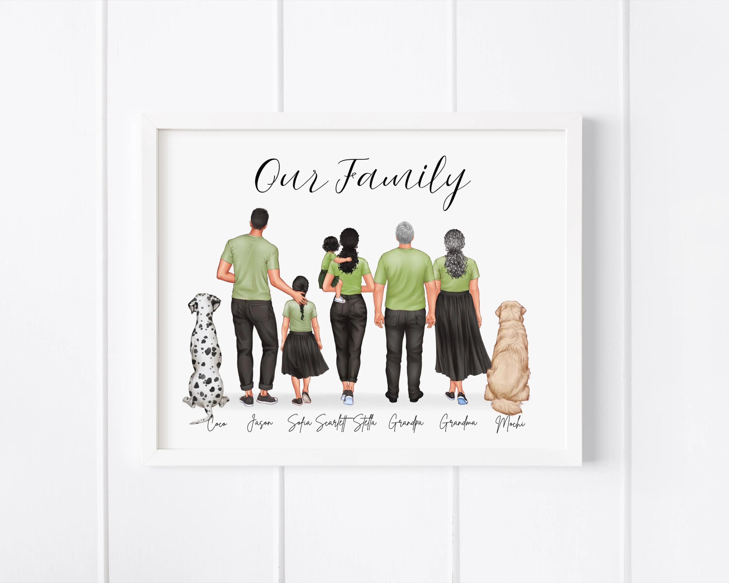 Sibling Family Print Personalised Family Print for Dad Gift for Mum Mother's Day Gifts Family Gift Family Portrait Print for Grandparents - image 3