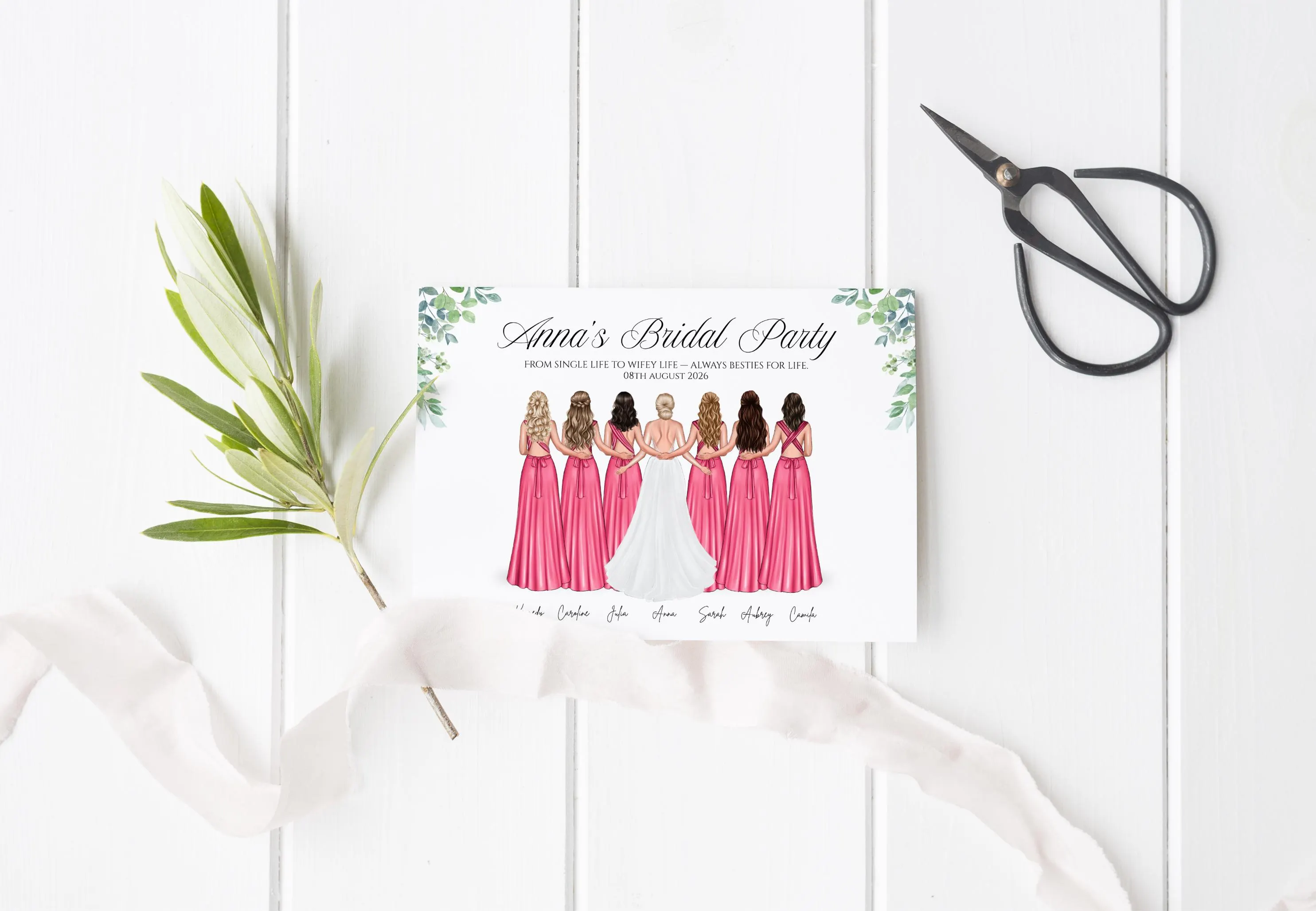 Personalised Bride Squad Gift for Bridesmaid Custom Maid of Honour Gift Bridesmaid Gift Hen Party Gift for Sister Wedding Print Flower Girl - image 3