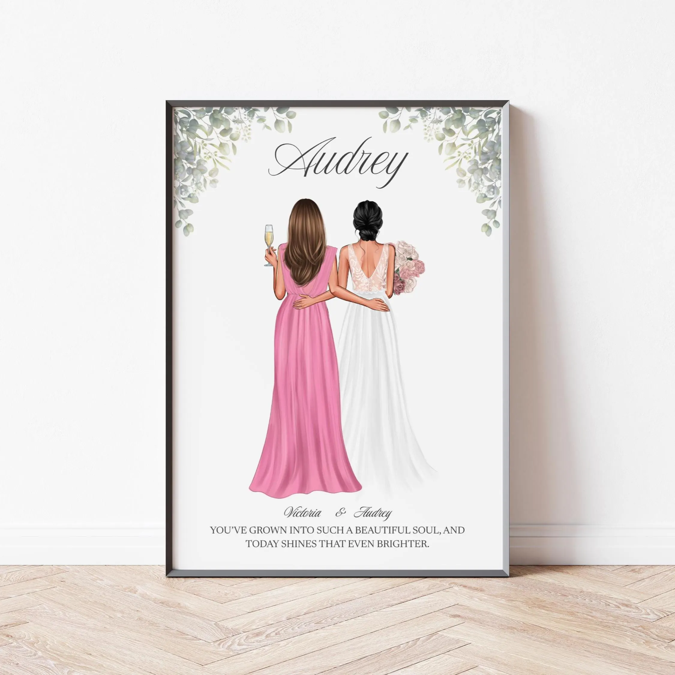 Sister Wedding Print For Bridesmaid Gift Best Friend Wedding Personalized Gift for Maid Of Honour Gift From Bride Wedding Thank You Print