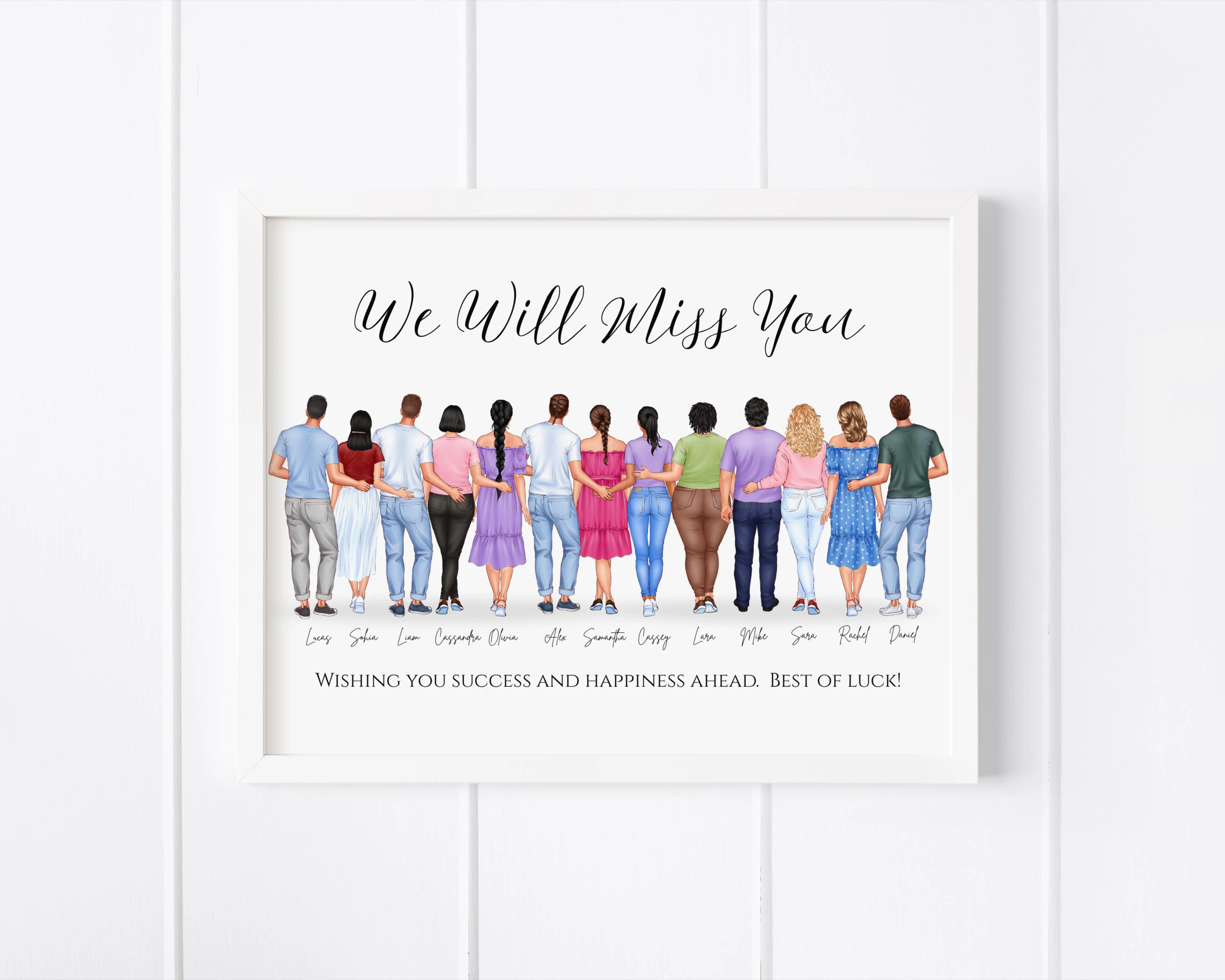 Coworker Gift Idea Office Team Farewell Print Leaving Gift For Colleagues Personalised Coworker Goodbye Gift Group of Friends Farewell Gifts - image 3