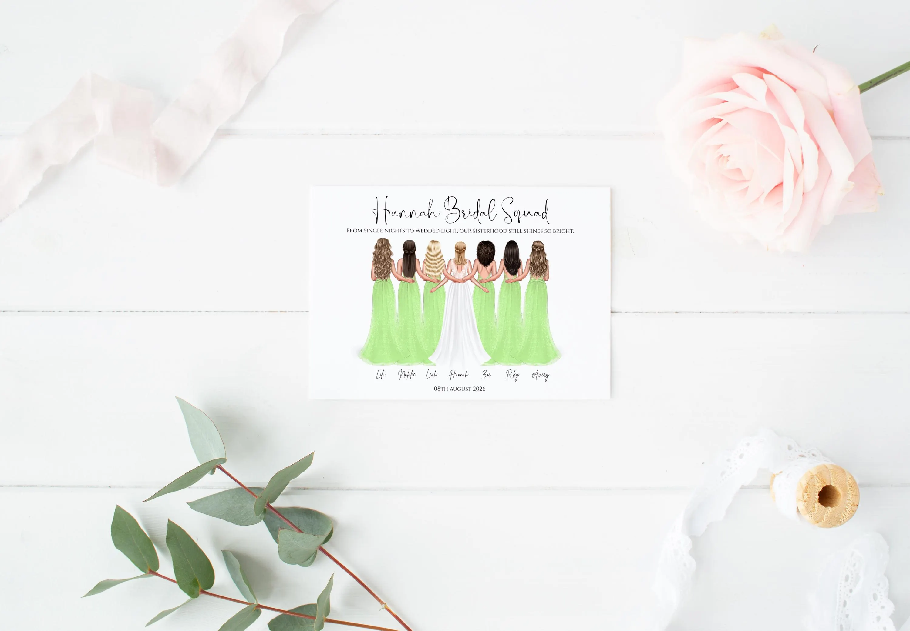 Sister Wedding Print, Bride Squad Print, Bride Gift, Flower Girl, Sister Wedding Gift, Gift for Bride, Bridesmaid Gift, Bridesmaid Proposal - image 3