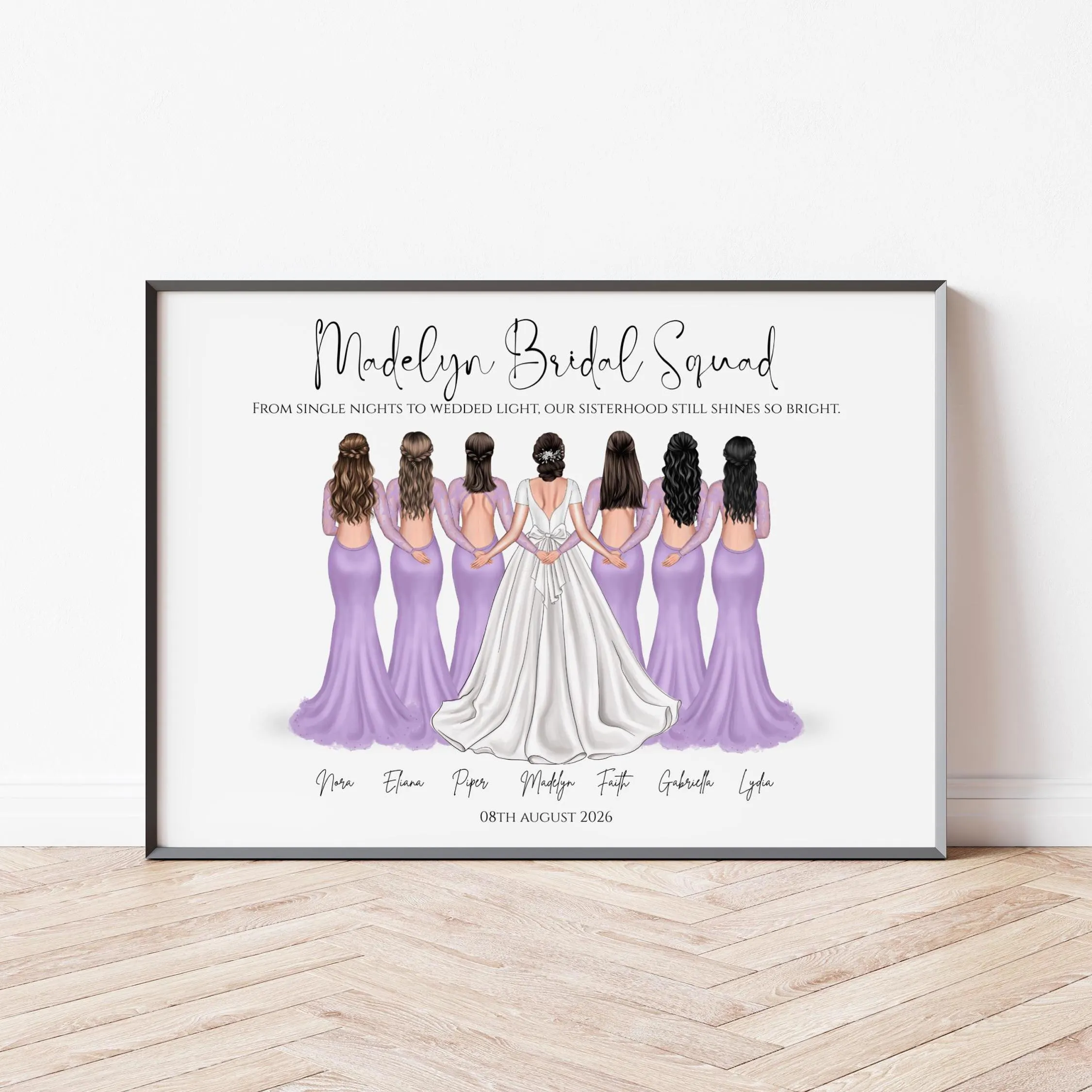 Sister Wedding Print, Bride Squad Print, Bride Gift, Flower Girl, Sister Wedding Gift, Gift for Bride, Bridesmaid Gift, Bridesmaid Proposal
