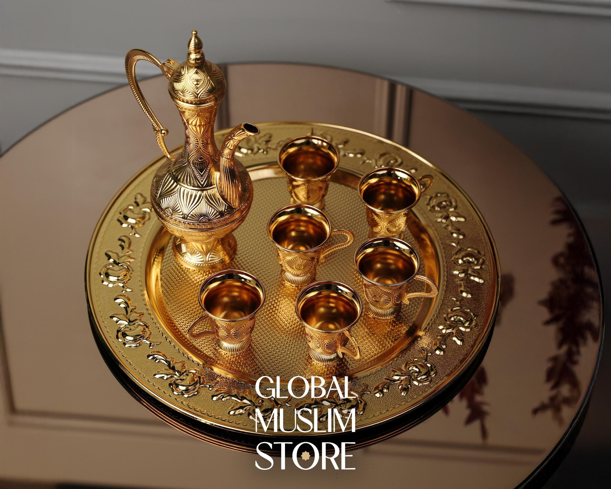 Zamzam Set, Royal Zamzam Water Serving Ensemble, Luxury Zamzam Ewer & Cup Set, Handmade Islamic Gift, Hajj souvenir, Umrah Present
