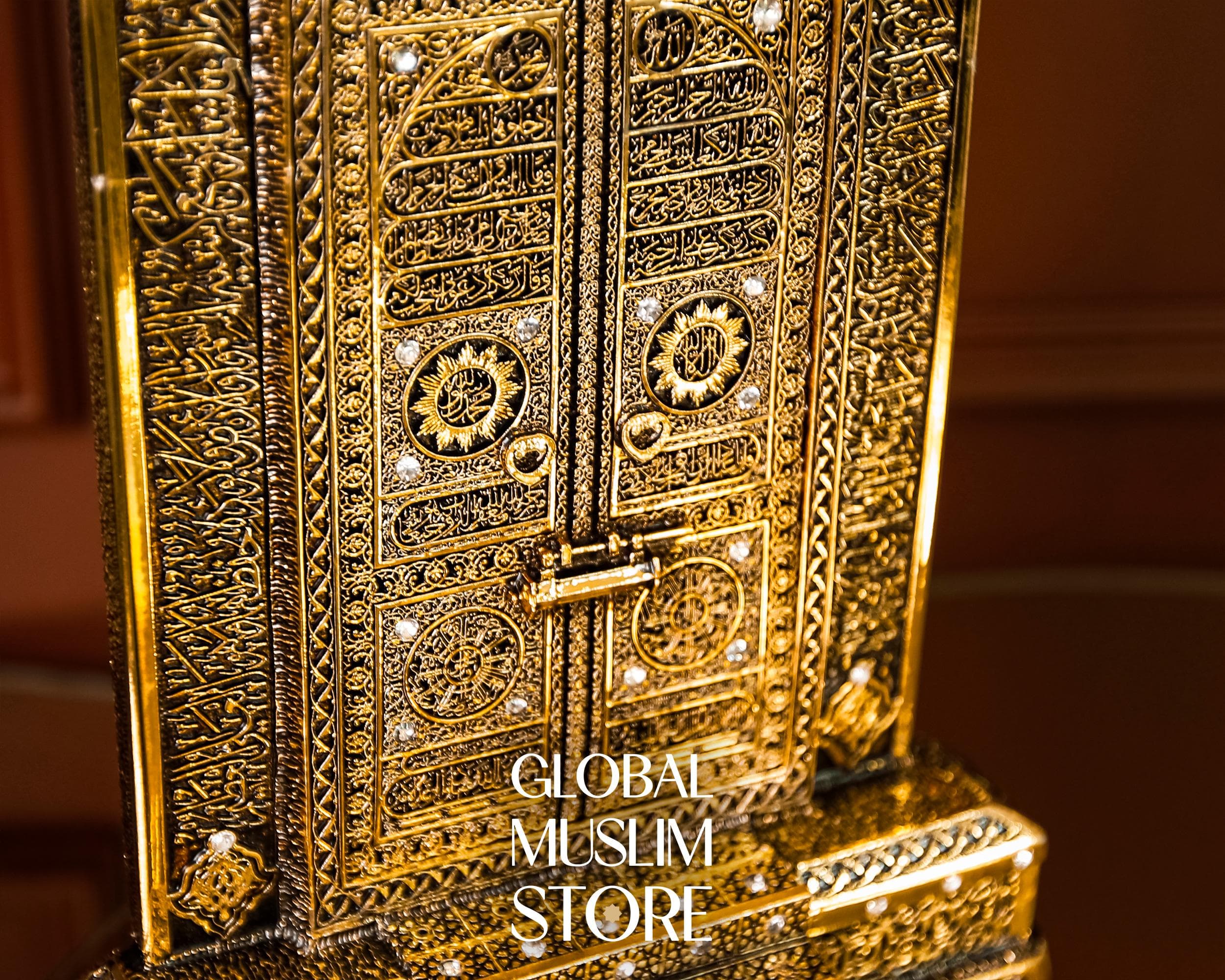 Kaaba Door Islamic Decor | Golden Kaaba Door Decorative Figurine with Ayat AlKursi Inscription | Islamic Home Gift Ornament | Muslim Artwork - image 5