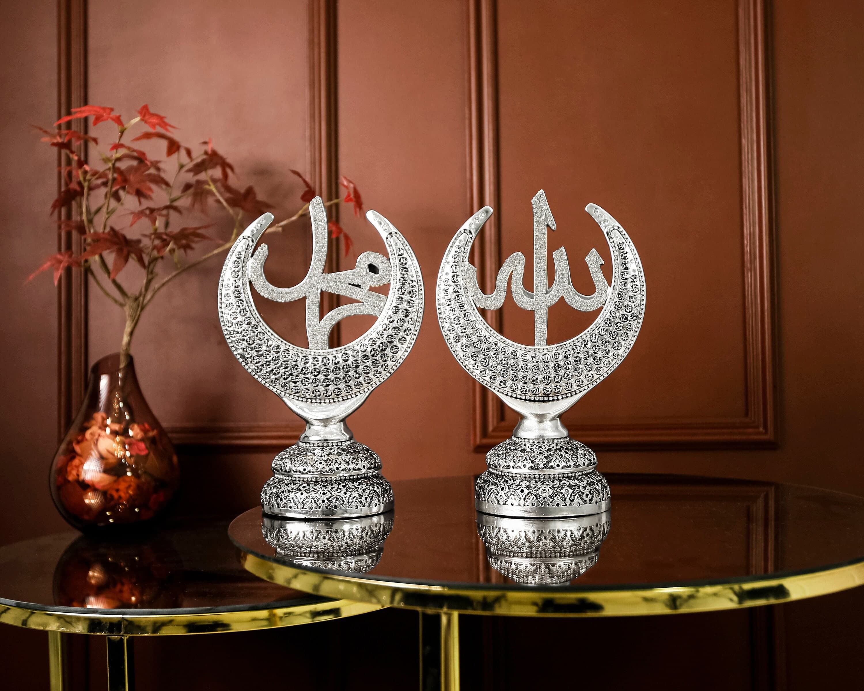 Allah Mohammad Silver Bibelot, 99 Names of Allah Decor, İslamic Gift, Gift For Muslim, Islamic Art, Islamic Home Decor, Muslim Home Decor