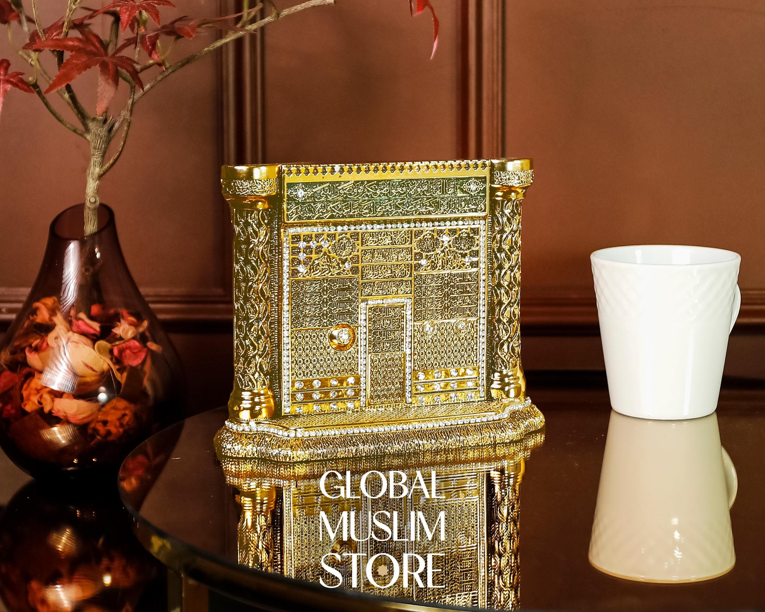 Gold Islamic Greeting Gate Figurine with Columns | Bab al-Salam Door Inspired Muslim Home Decor | Handcrafted Spiritual Gift | Islamic Decor - image 4