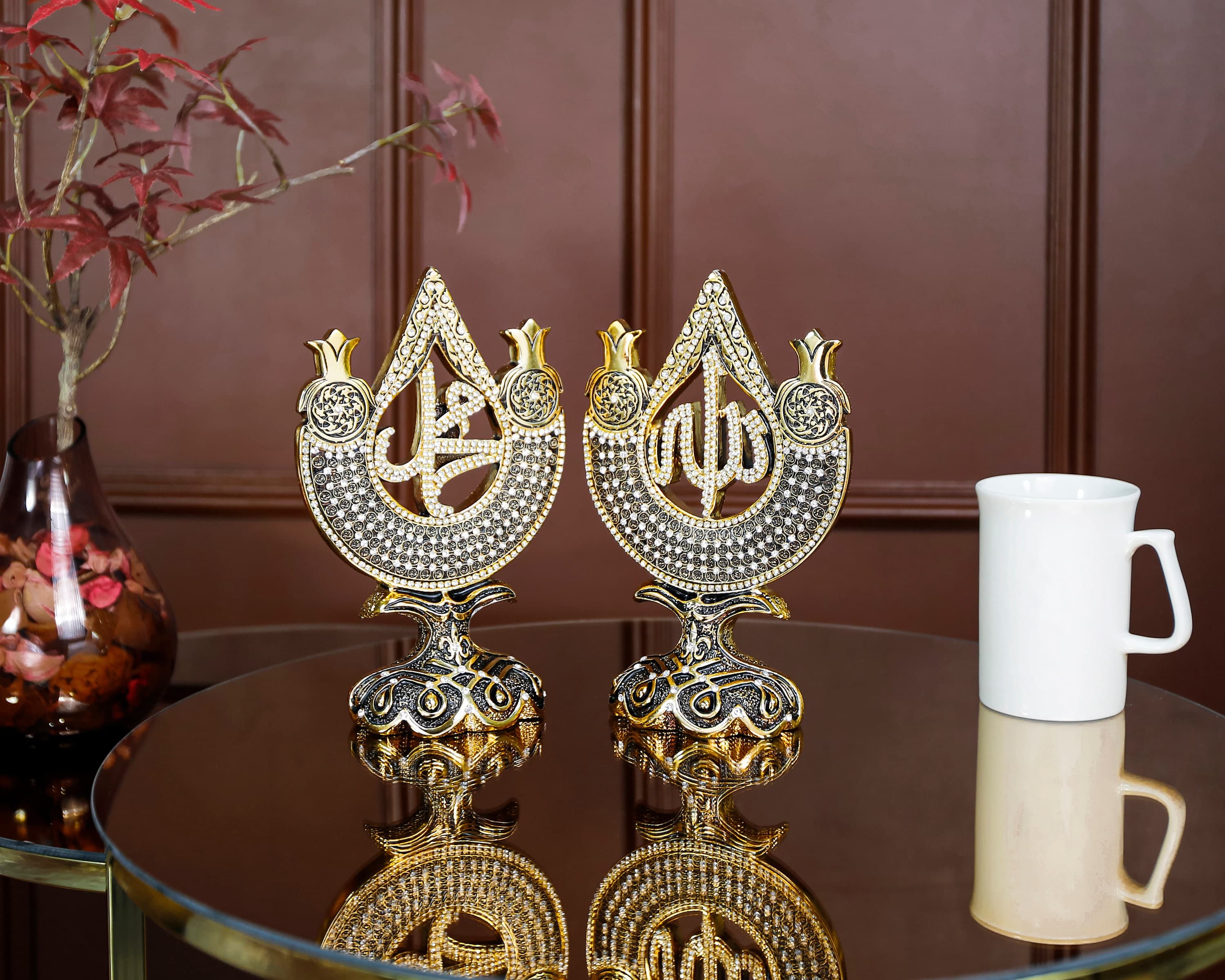 Islamic Gift Allah Muhammad Lux Muslim Home Decor Figurine Set - image 5
