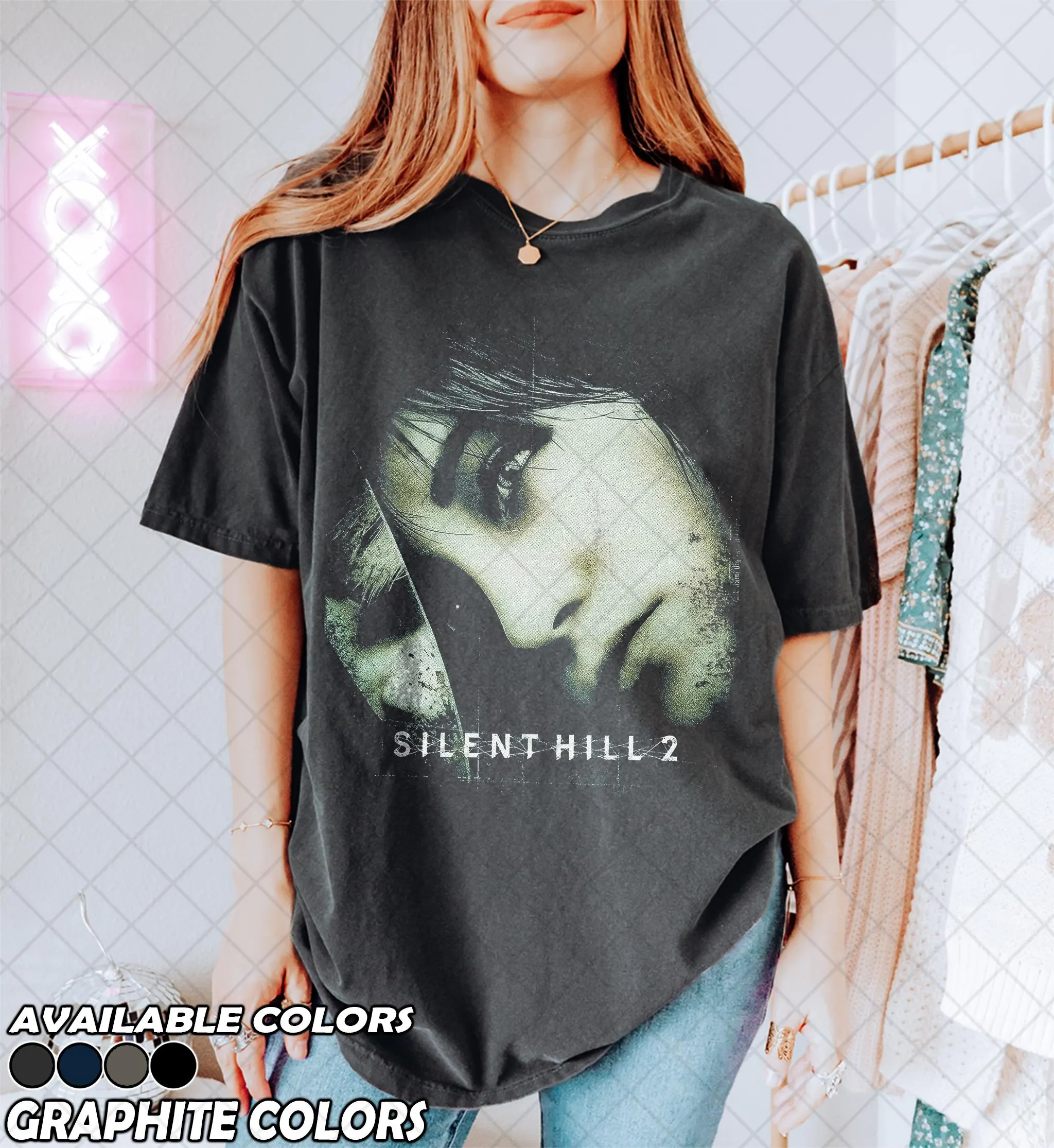 Retro 90's Comfort Colors Style Silent Hill II T-Shirt, James Sunderland T-shirt, Pyramid Head Horror Gaming T-Shirt, Gift For Women and Man - image 5