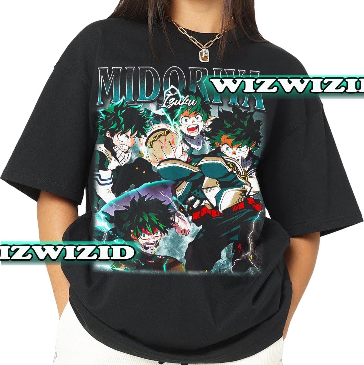 Retro 90's Midoriya Izuku Homage Shirt, Izuku Midoriya Otaku Graphic Shirt, Gift For Women and Man Unisex T-Shirt
