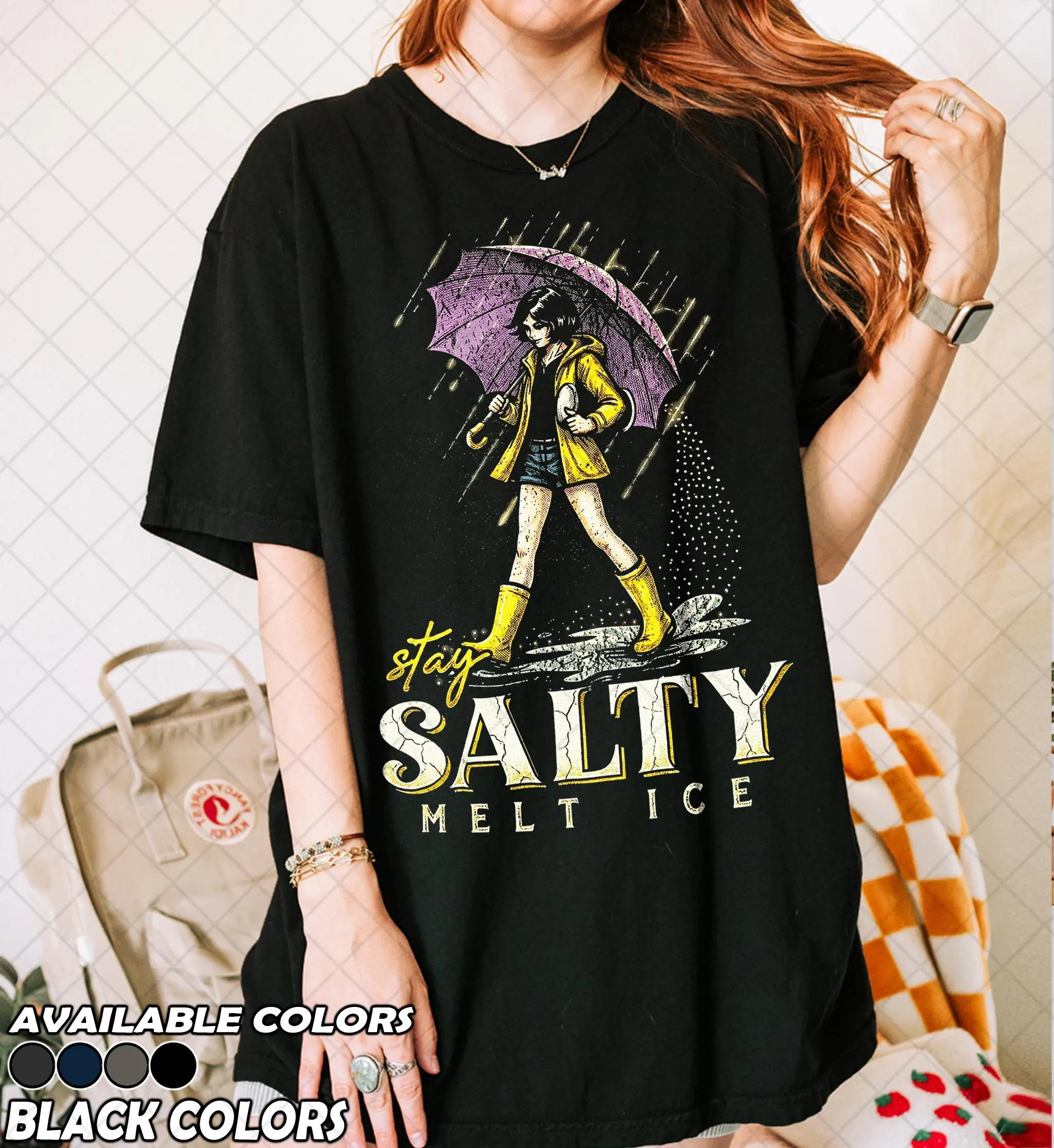 Retro 90s Comfort Colors Subtle Anti Ice Stay Salty Protest T-Shirt, Keep Ice Out, Pro Immigration, Anti Trump Shirt - image 3