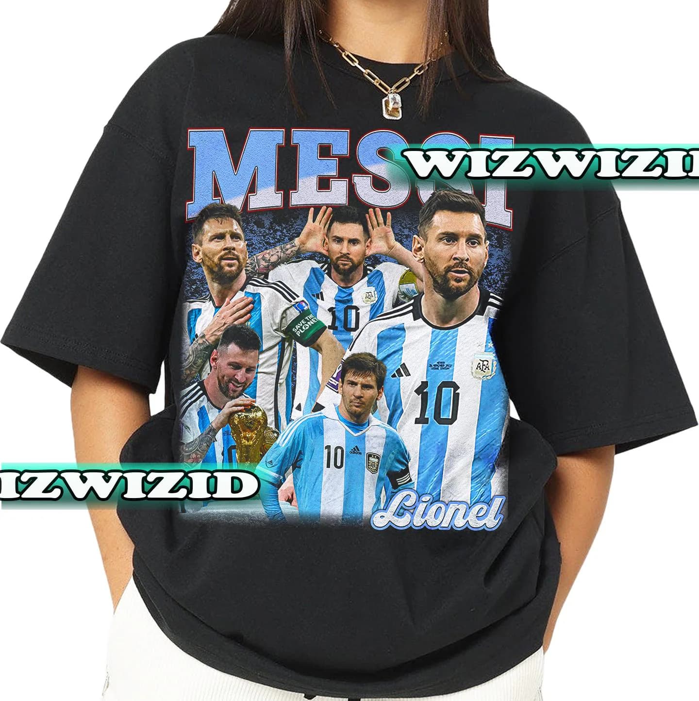 Retro 90's Lionel Messi Homage T-Shirt, Lionel Messi Fan Tee Graphic T-Shirt, Gift For Women and Man Unisex T-Shirt