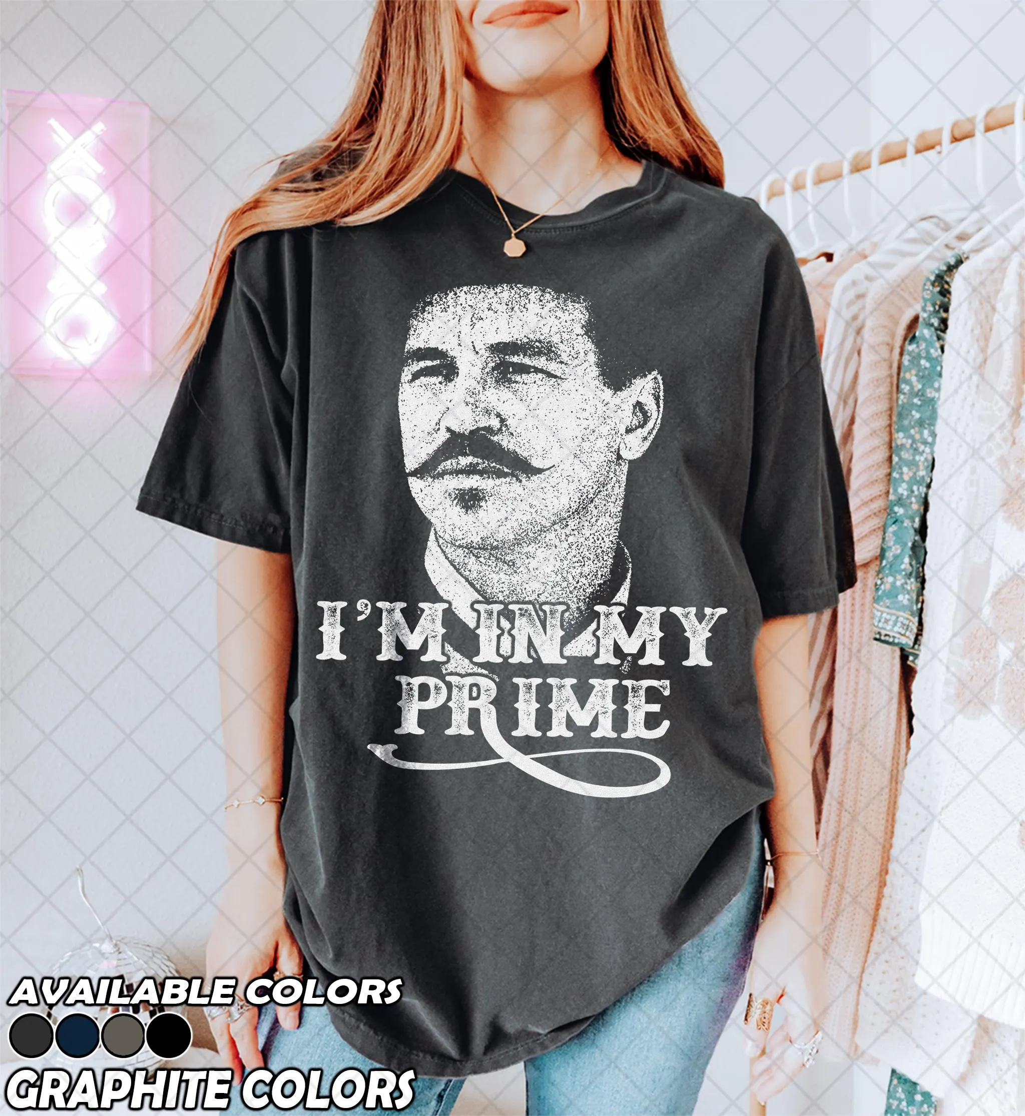 Retro 90s Comfort Colors I'm In My Prime Tombstone Doc T-Shirt, Tombstone Doc Bootleg Fan Tshirt, Gift For Women and Man Unisex T-Shirt - image 5