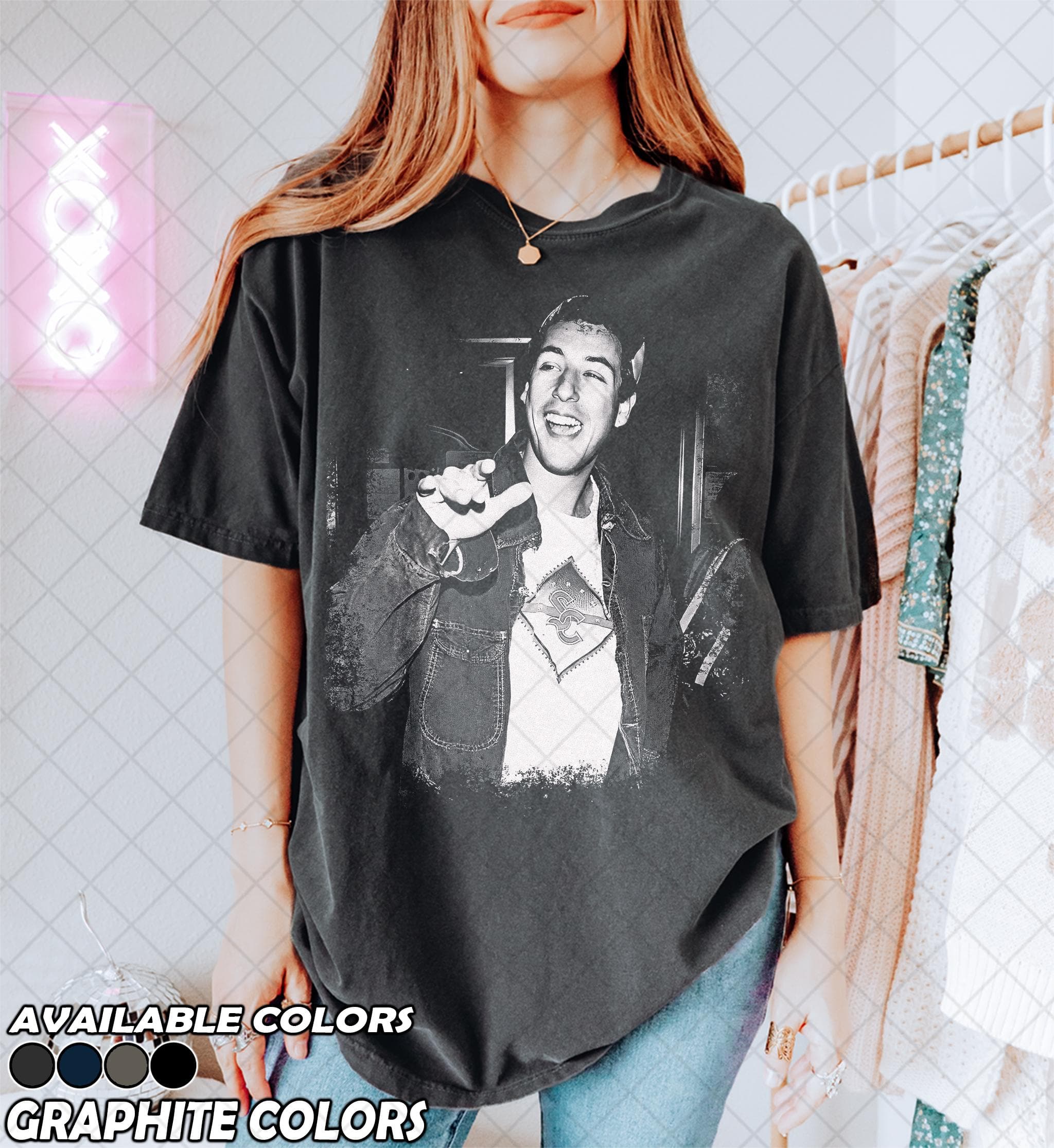 Retro 90's Comfort Colors Adam Sandler T-Shirt, Funny Adam Sandler Movie Actor Fan Bootleg Tee T-Shirt, Gift For Women and Man - image 2