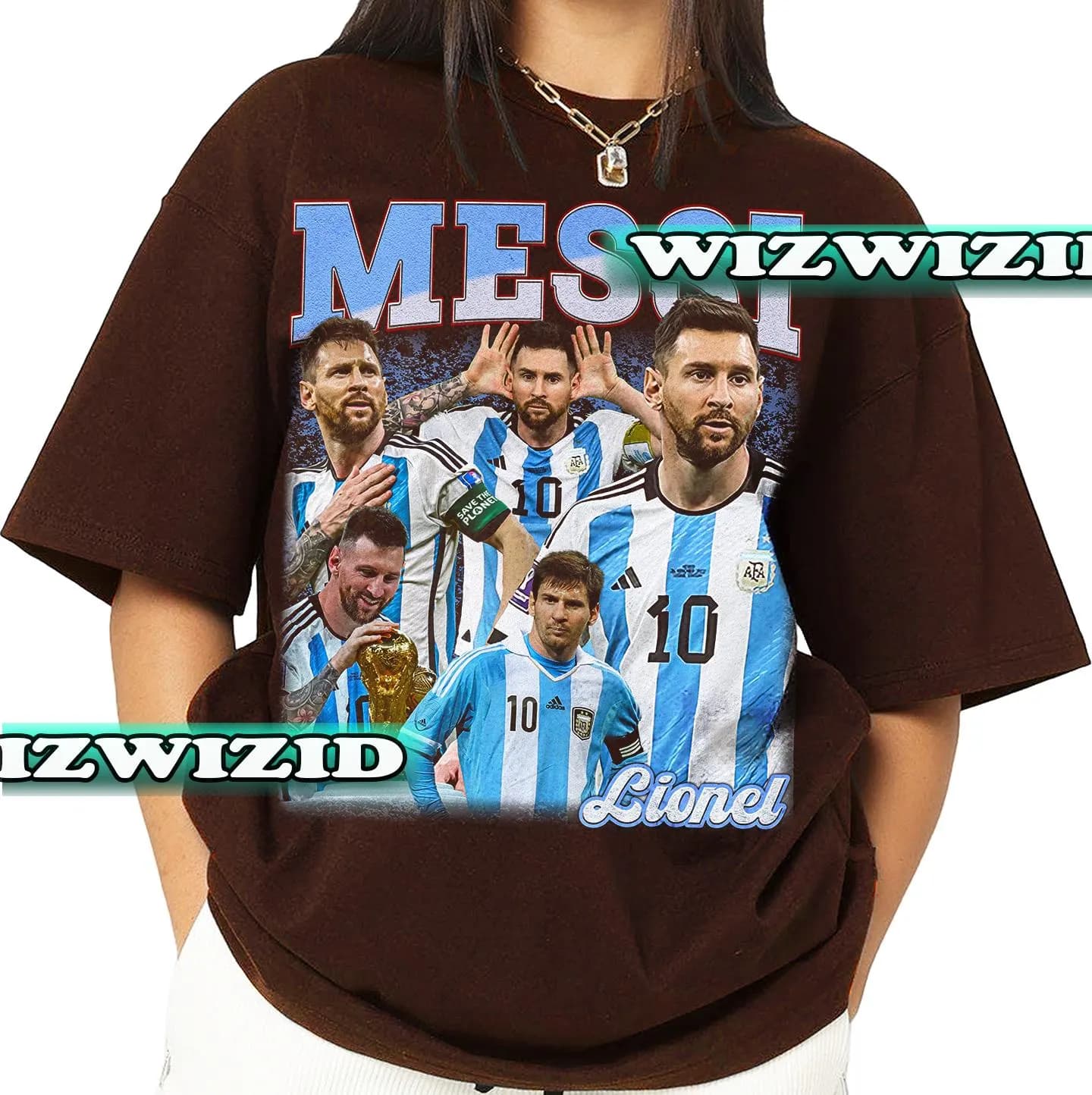 Retro 90's Lionel Messi Homage T-Shirt, Lionel Messi Fan Tee Graphic T-Shirt, Gift For Women and Man Unisex T-Shirt - image 3