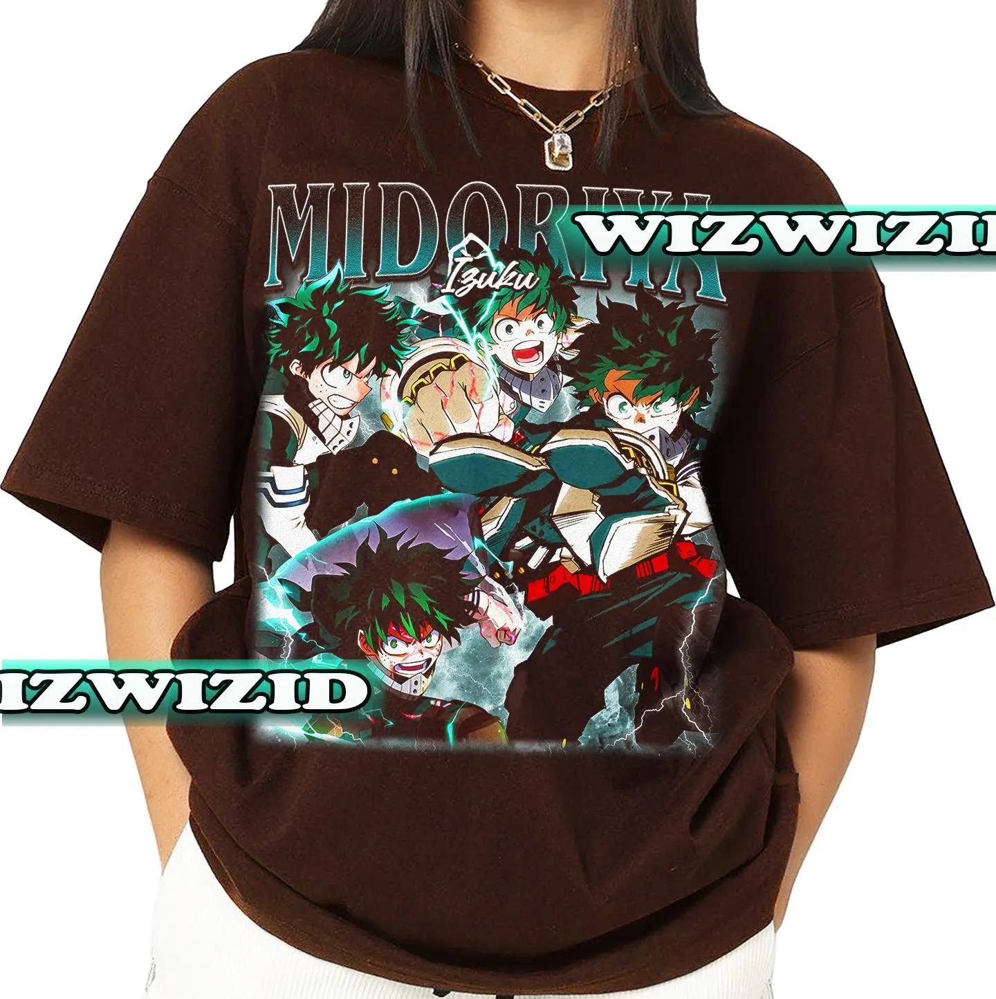 Retro 90's Midoriya Izuku Homage Shirt, Izuku Midoriya Otaku Graphic Shirt, Gift For Women and Man Unisex T-Shirt - image 4