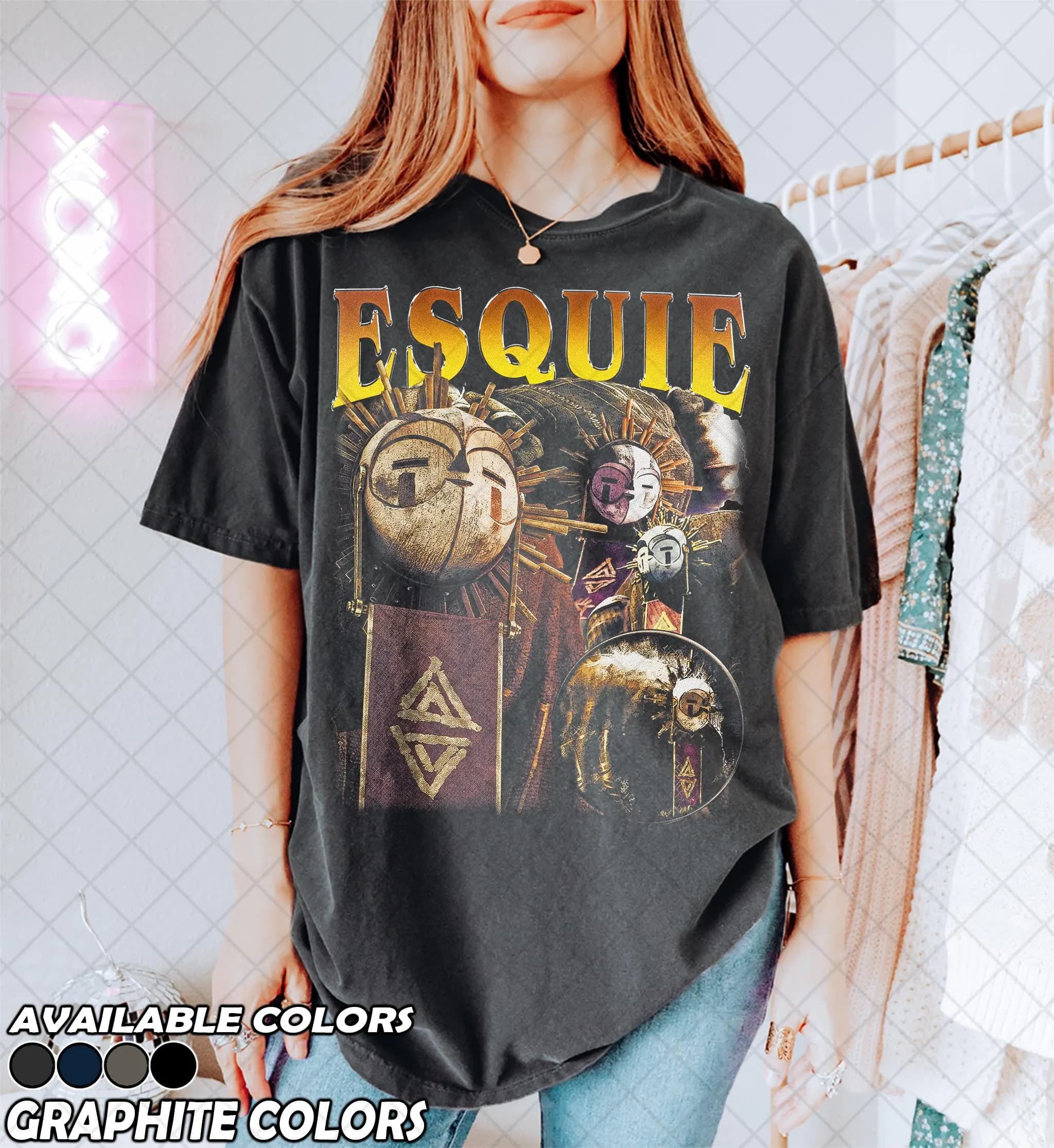 Retro 90's Comfort Colors Esquie Expedition 33 T-Shirt, Esquie Clair Obscur Expedition 33 Fan Bootleg Tee T-Shirt, Gift For Women and Man - image 3