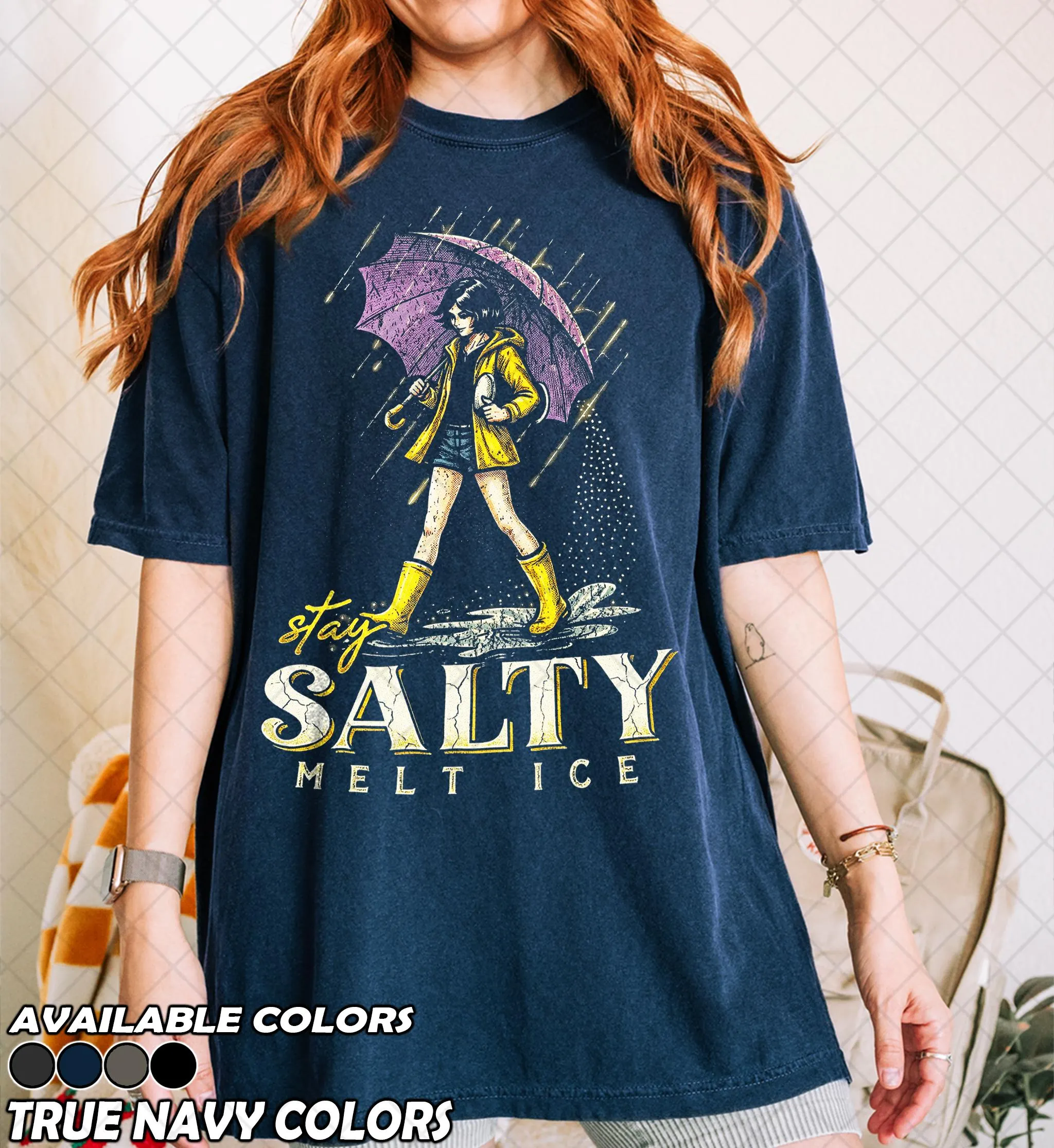 Retro 90s Comfort Colors Subtle Anti Ice Stay Salty Protest T-Shirt, Keep Ice Out, Pro Immigration, Anti Trump Shirt - image 4
