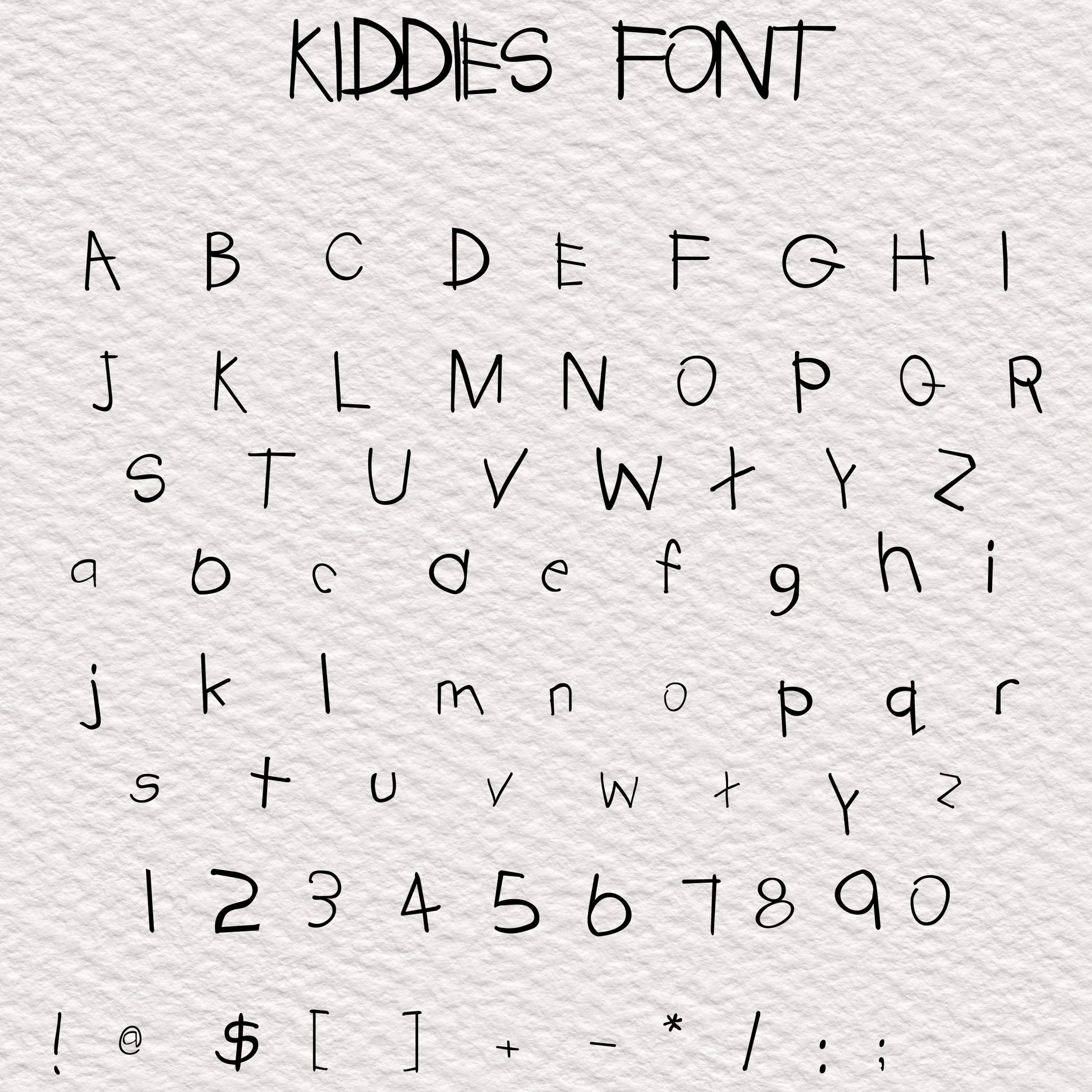 Kiddies  Font  TTF Ai SVG PNG Eps Cricut Procreate Illustrator other Programs
