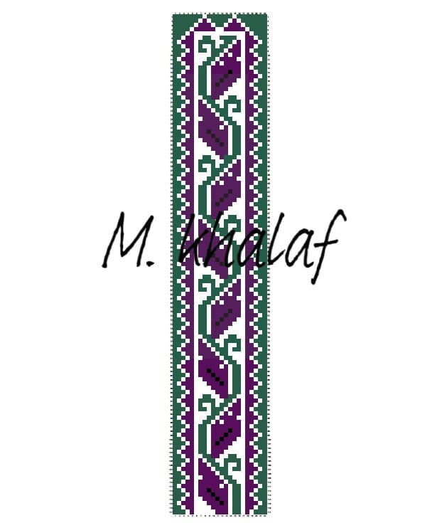Palestinian thistle tatreez bookmark cross stitch pattern - image 3