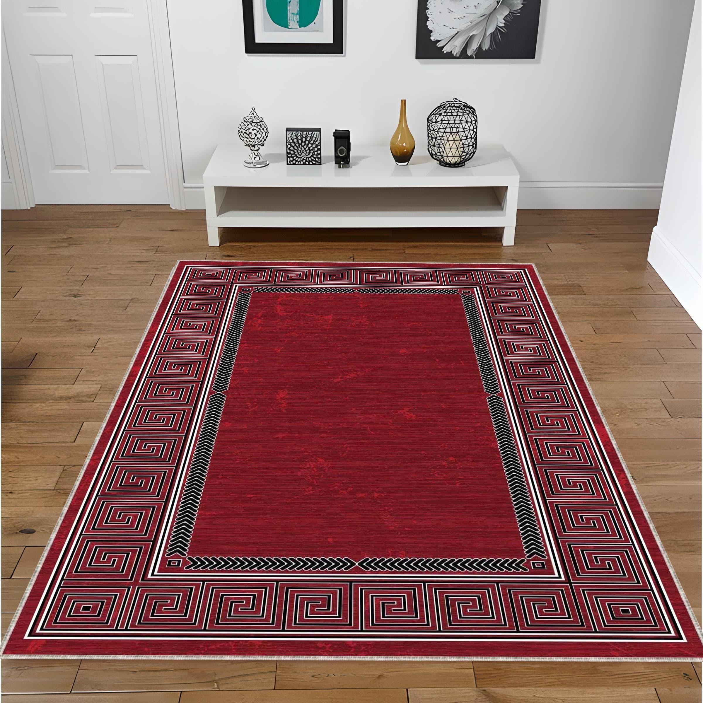 Turkish Motif Rug: Mid Century Modern, Custom Size