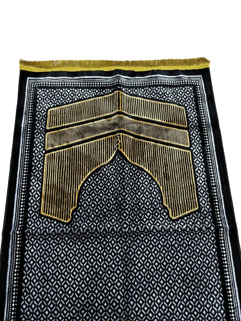 Handmade Kaaba Pattern Chenille Prayer Mat: Muslim Gift - image 4