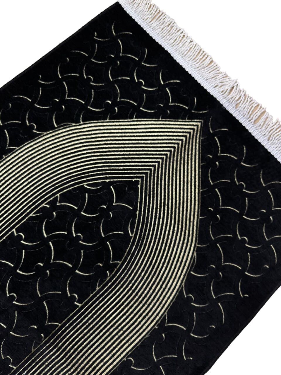 Black Chenille Prayer Mat: Islamic Rug, Muslim Gift - image 5