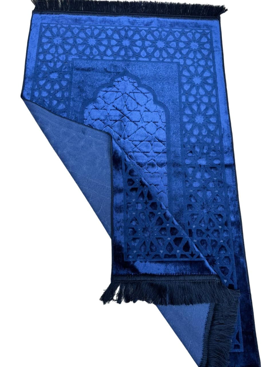 Blue Velvet Prayer Organic Chenille, Hand Woven Rug - image 4