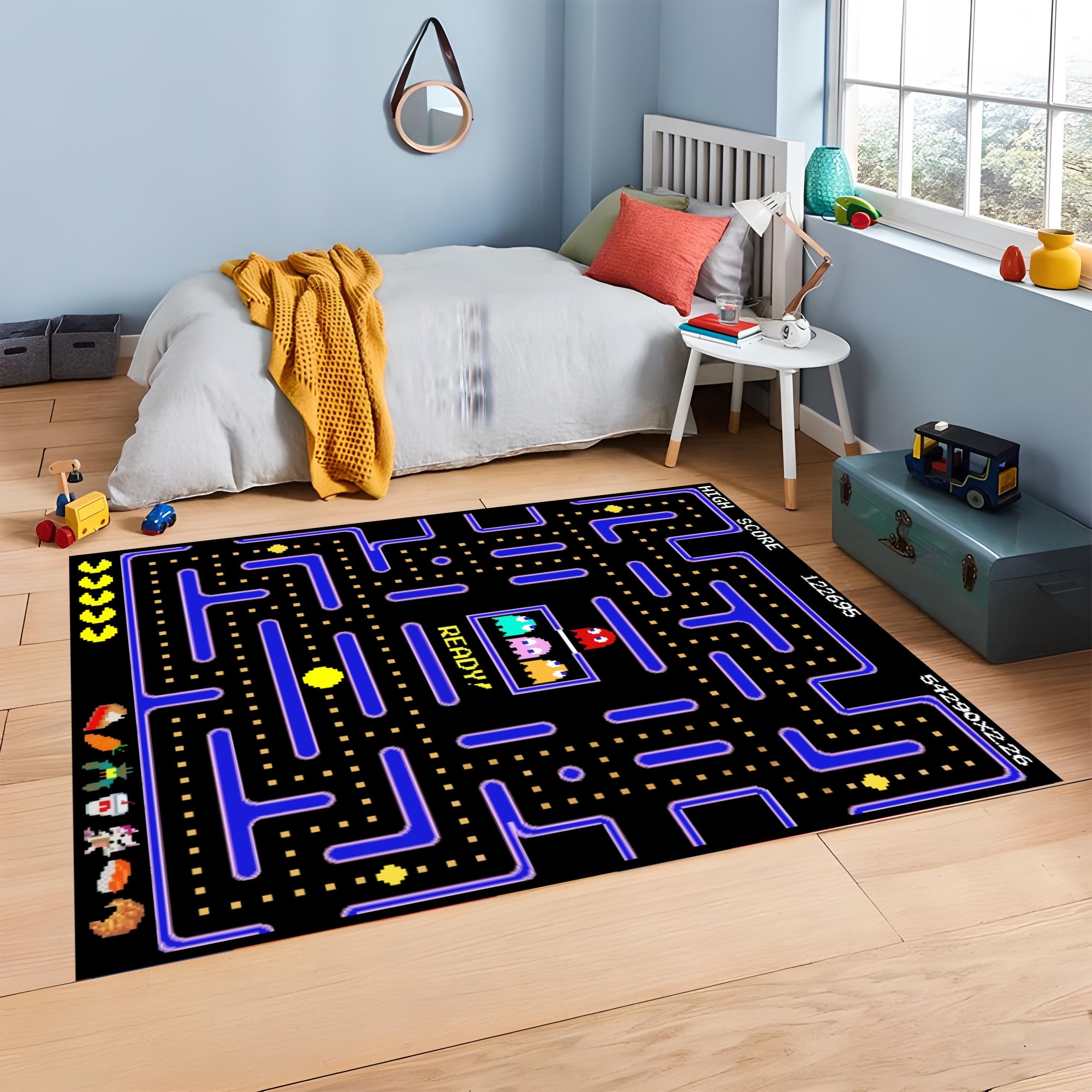 Pac Gaming Area Rug for Retro Arcade and Gamer Room Decor - image 4