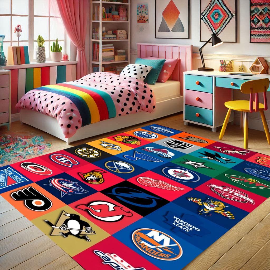 Custom Ice Hockey Teams Rug: Personalized Sports Decor - image 3