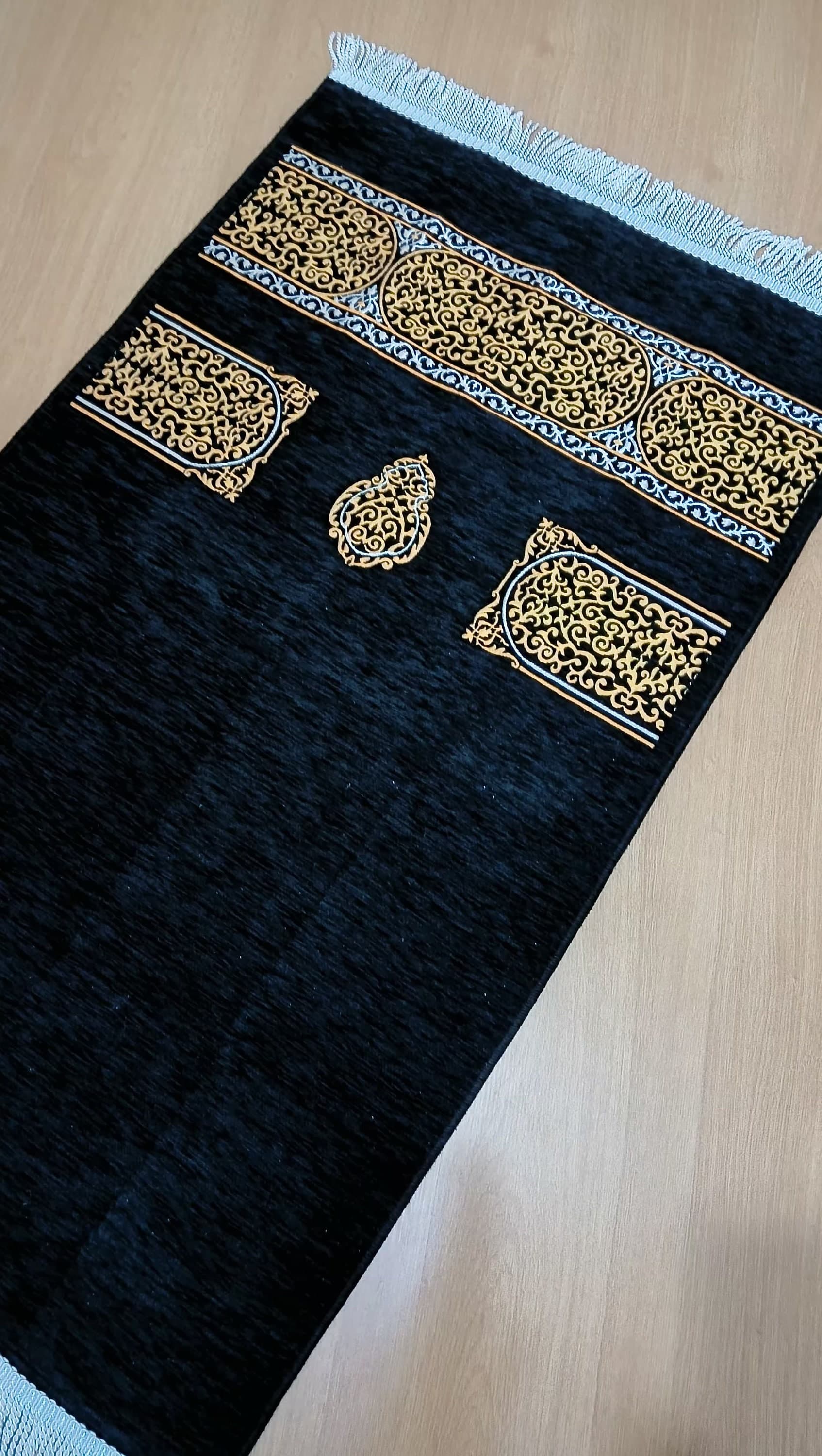 Kaaba Cover Rug, Black Prayer Rug, Ramadan Eid Gifts , Soft Prayer Rugs, Custom Gift For Muslim, Muslim Prayer Mat, Muslim Wedding Gifs