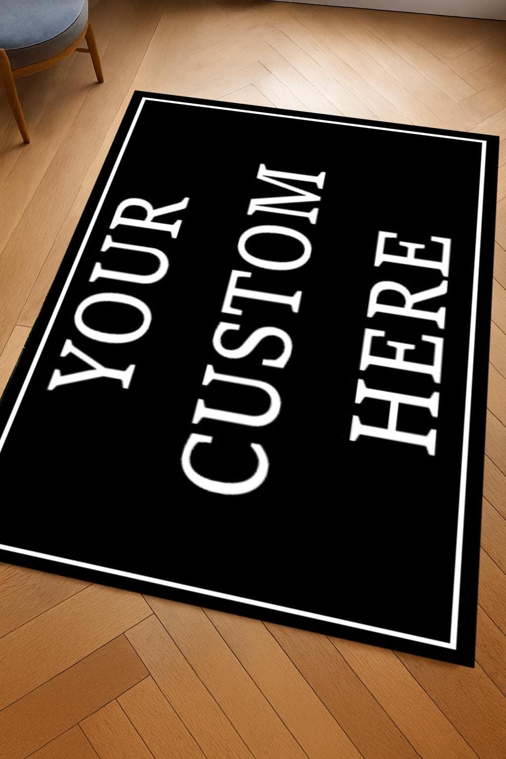 Custom Image Rug: Personalized Photo, Logo, or Text - Microfiber Polyester