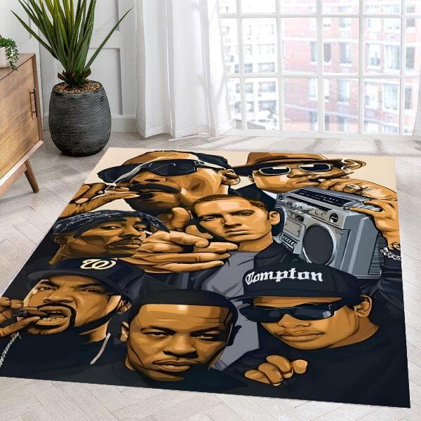 Hip Hop Legends Collage Rug: Music Room Decor, Gifts for Him - image 5