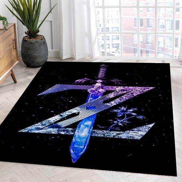 Zelda Game Rug: Purple Legend of Zelda Pattern, Gamer Room Decor - image 4