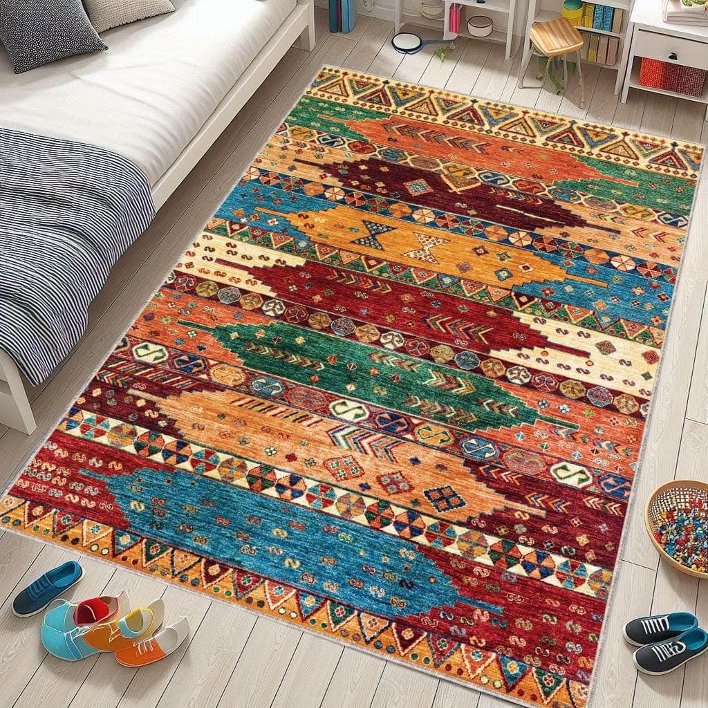 Custom Turkish Kilim Rug: Vintage Mid-Century Pattern - image 5